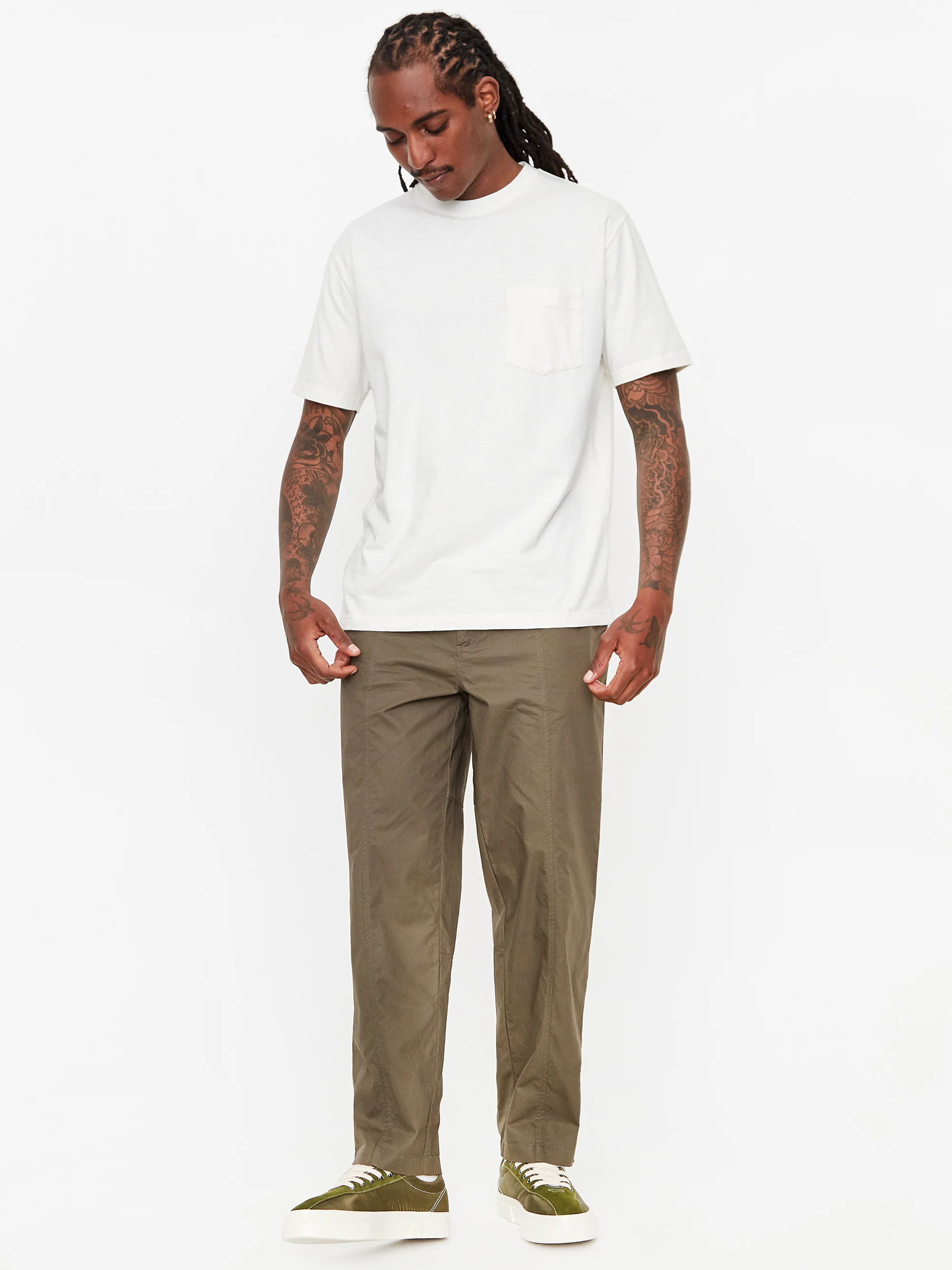 Folk Woven Tech Trouser - Coffee - Image 7