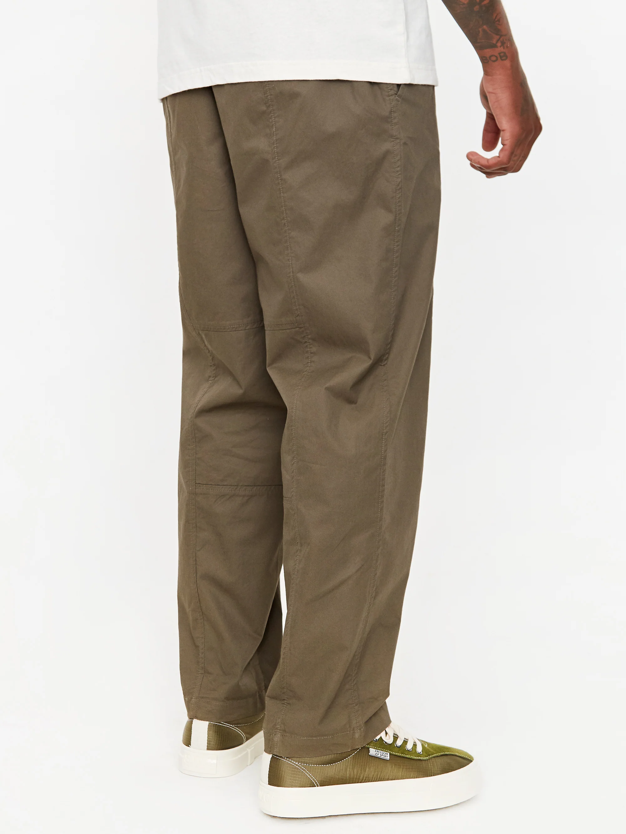 Folk Woven Tech Trouser - Coffee - Image 9