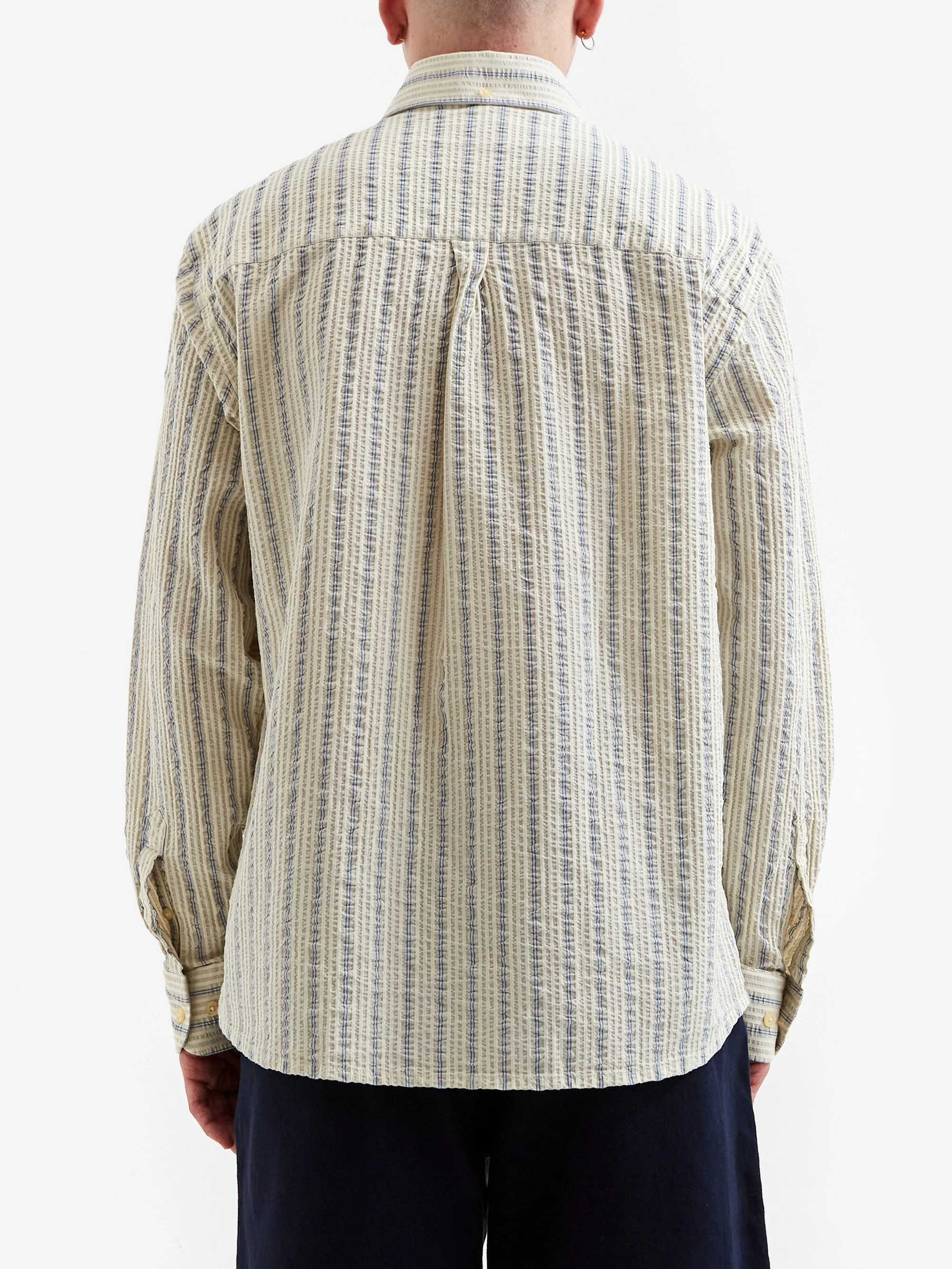 Foret Crest Dove Shirt - Blue Stripe - Image 6