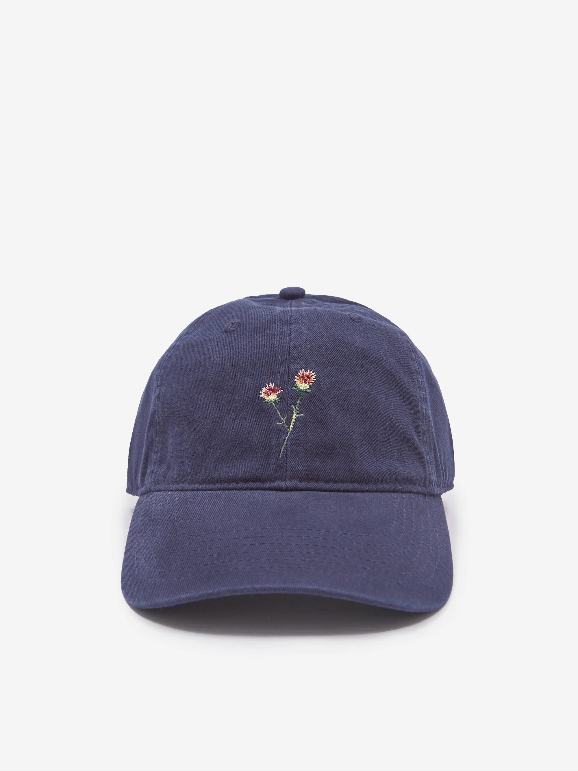 Foret Flower Washed Cap - Navy - Image 2