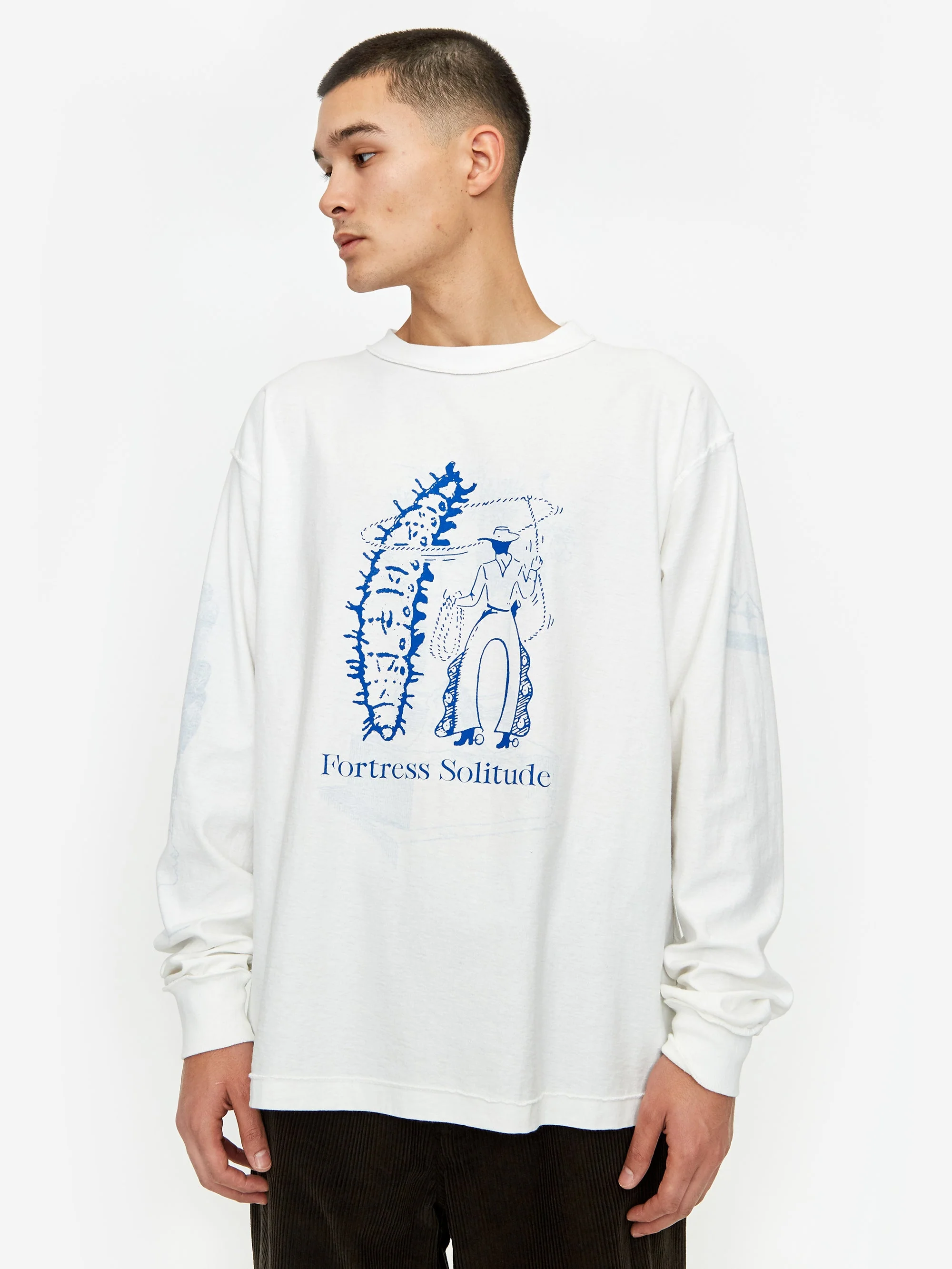 Fortress Solitude Reversible Print Longsleeve T-Shirt - White - Image 10