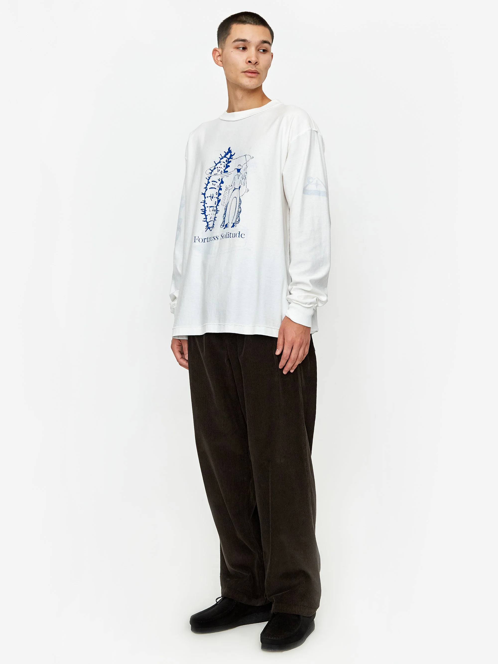 Fortress Solitude Reversible Print Longsleeve T-Shirt - White - Image 11