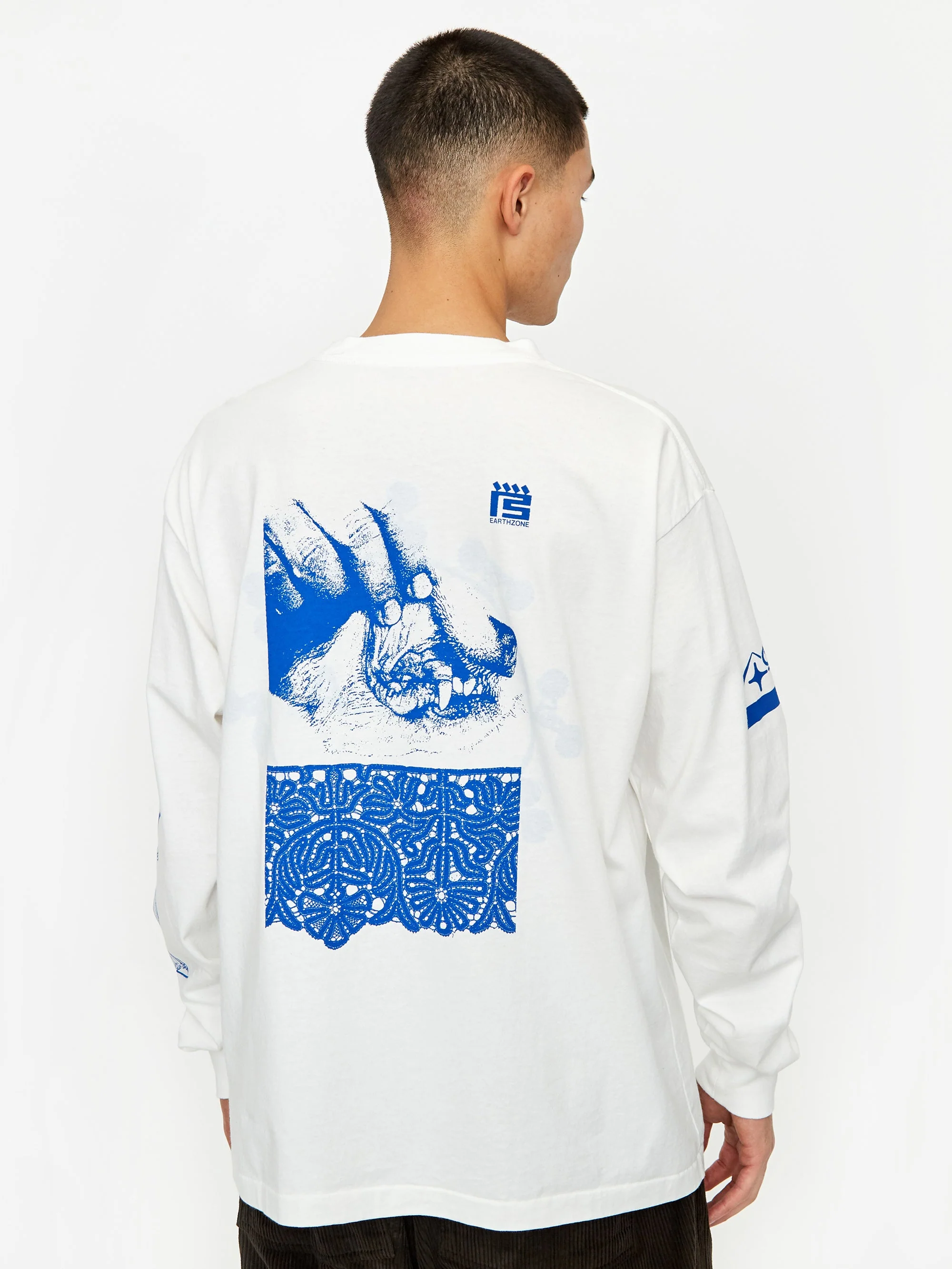 Fortress Solitude Reversible Print Longsleeve T-Shirt - White - Image 14