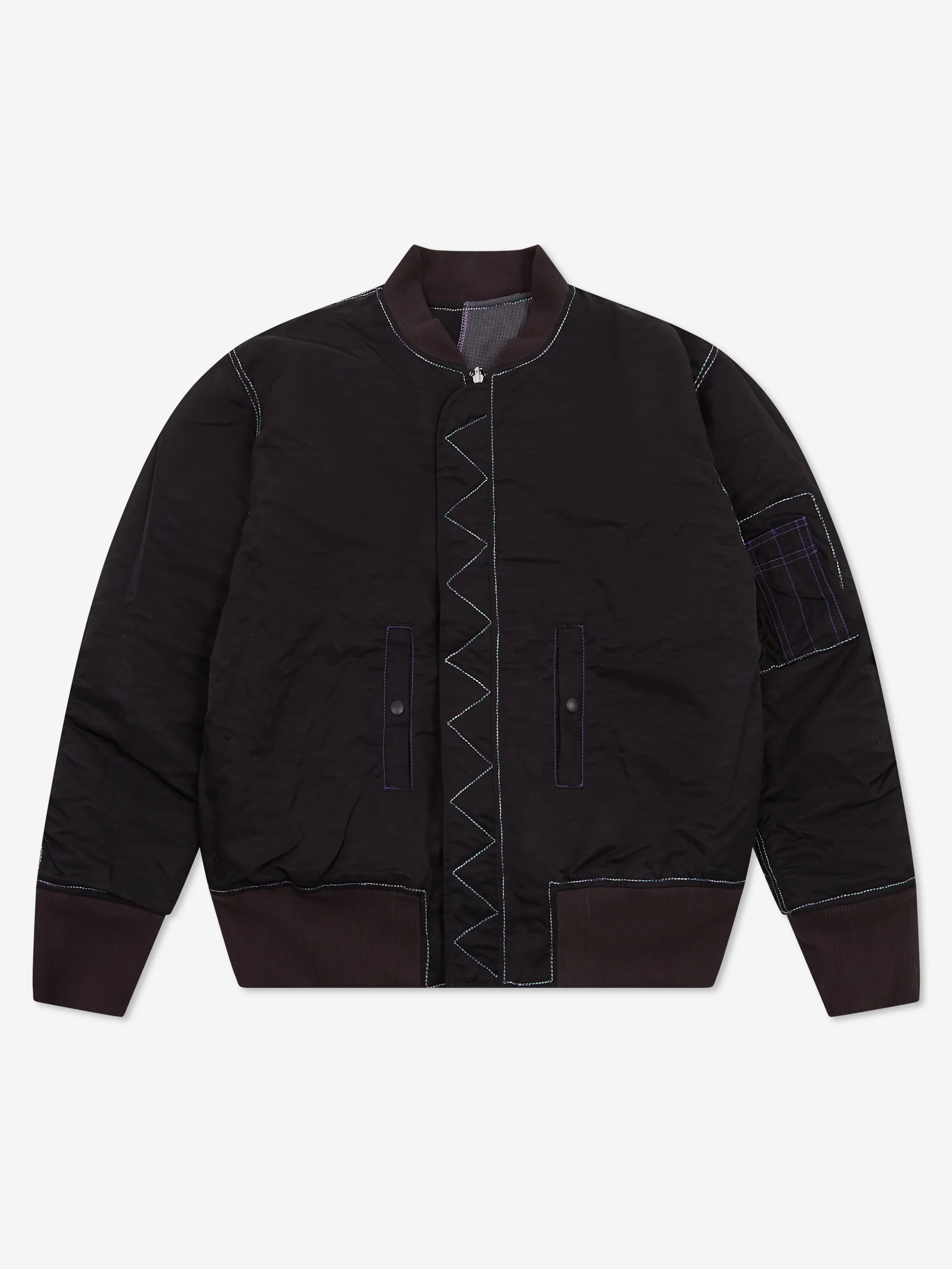 Fortune W.W.D "PEACE" Reversible Bomber - Black - Image 8