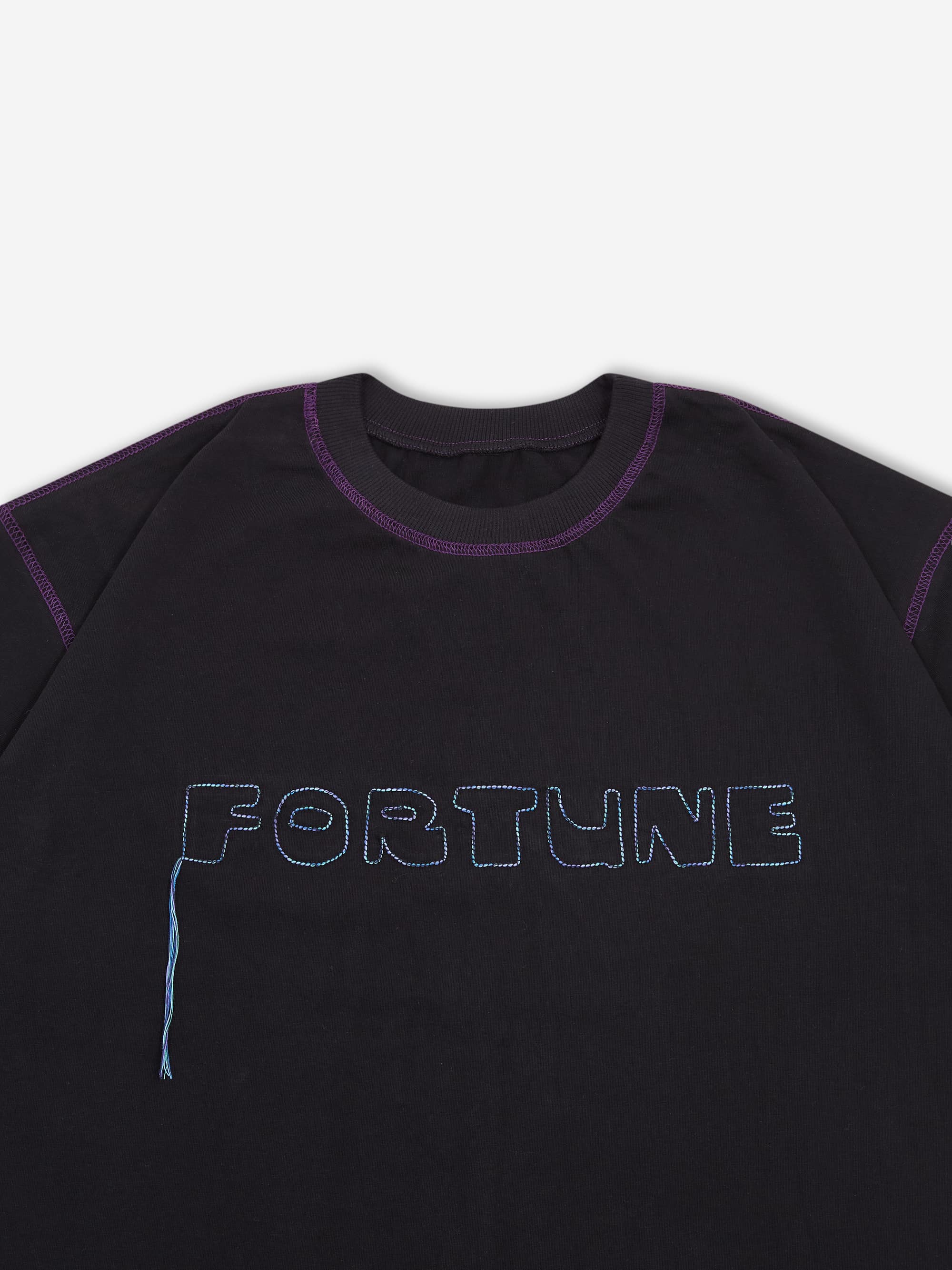 Fortune W.W.D Stitched Fortune Logo Tee - Black - Image 3
