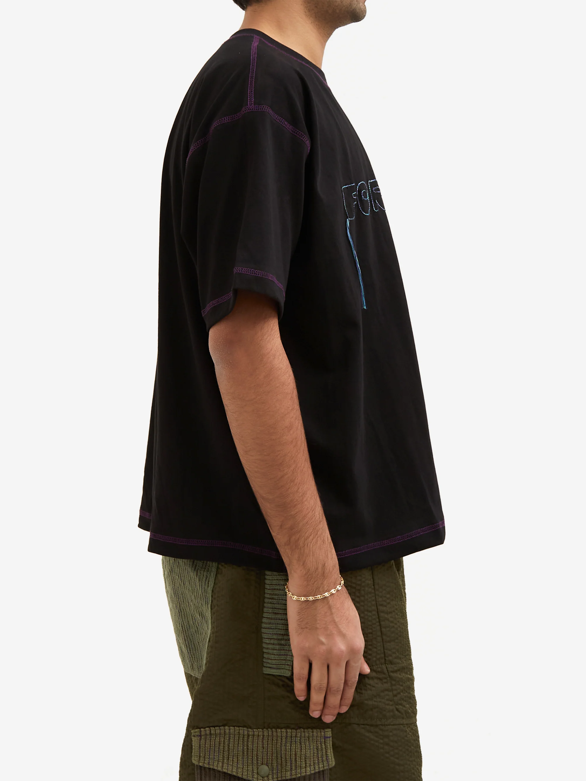 Fortune W.W.D Stitched Fortune Logo Tee - Black - Image 5