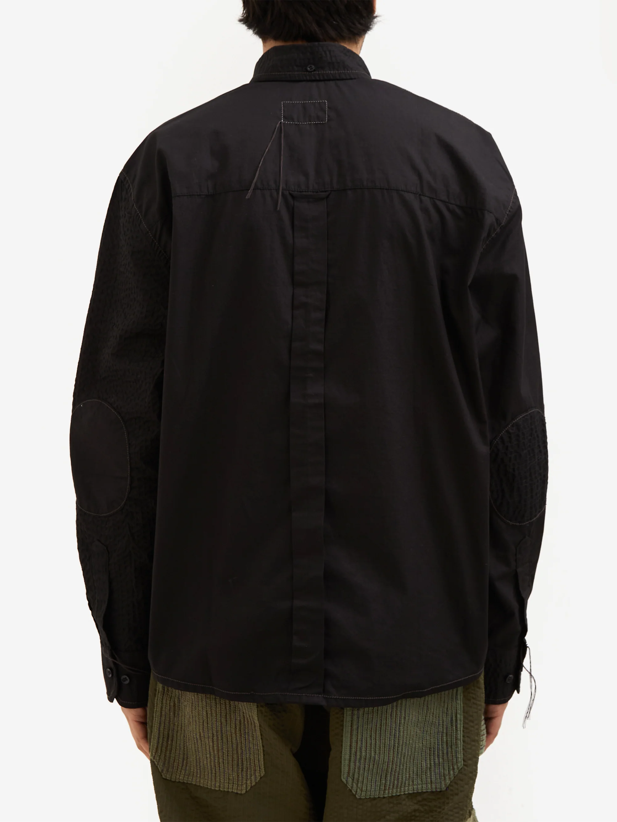 Fortune W.W.D Stitched Multi-Panel Longsleeve Shirt - Black - Image 7