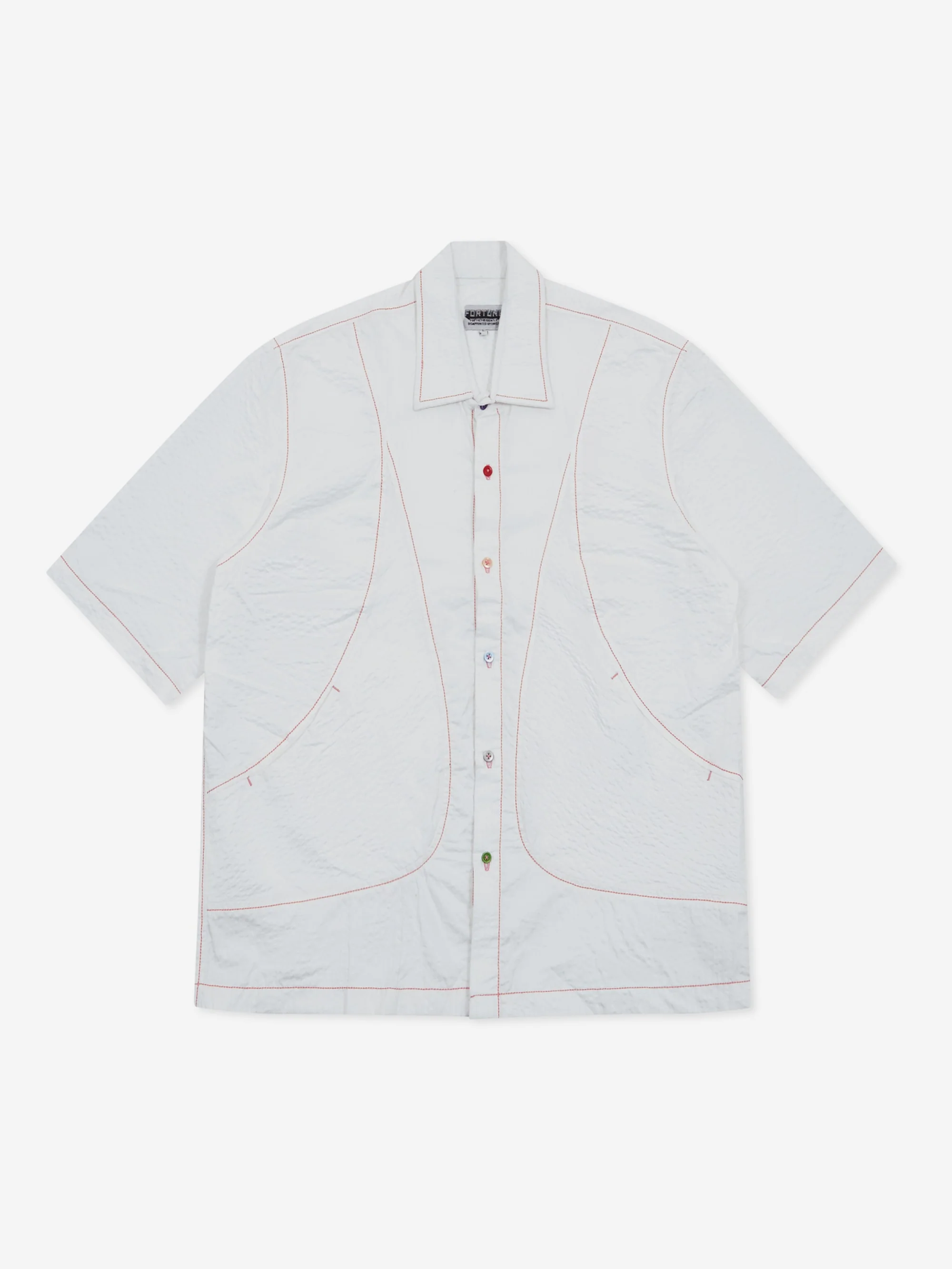 Fortune W.W.D Stitched Through Multi-Panel Shirt - White