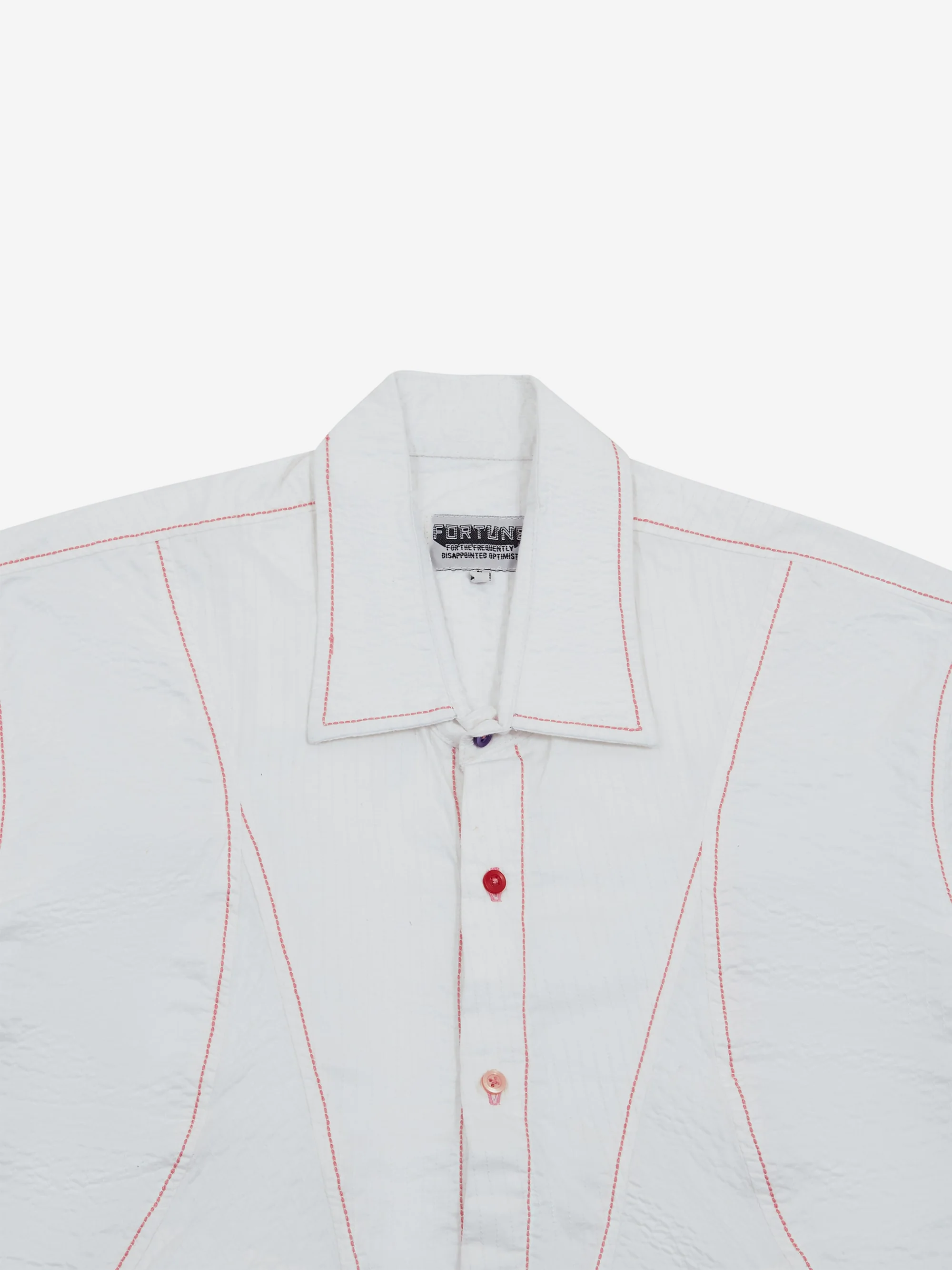 Fortune W.W.D Stitched Through Multi-Panel Shirt - White - Image 3