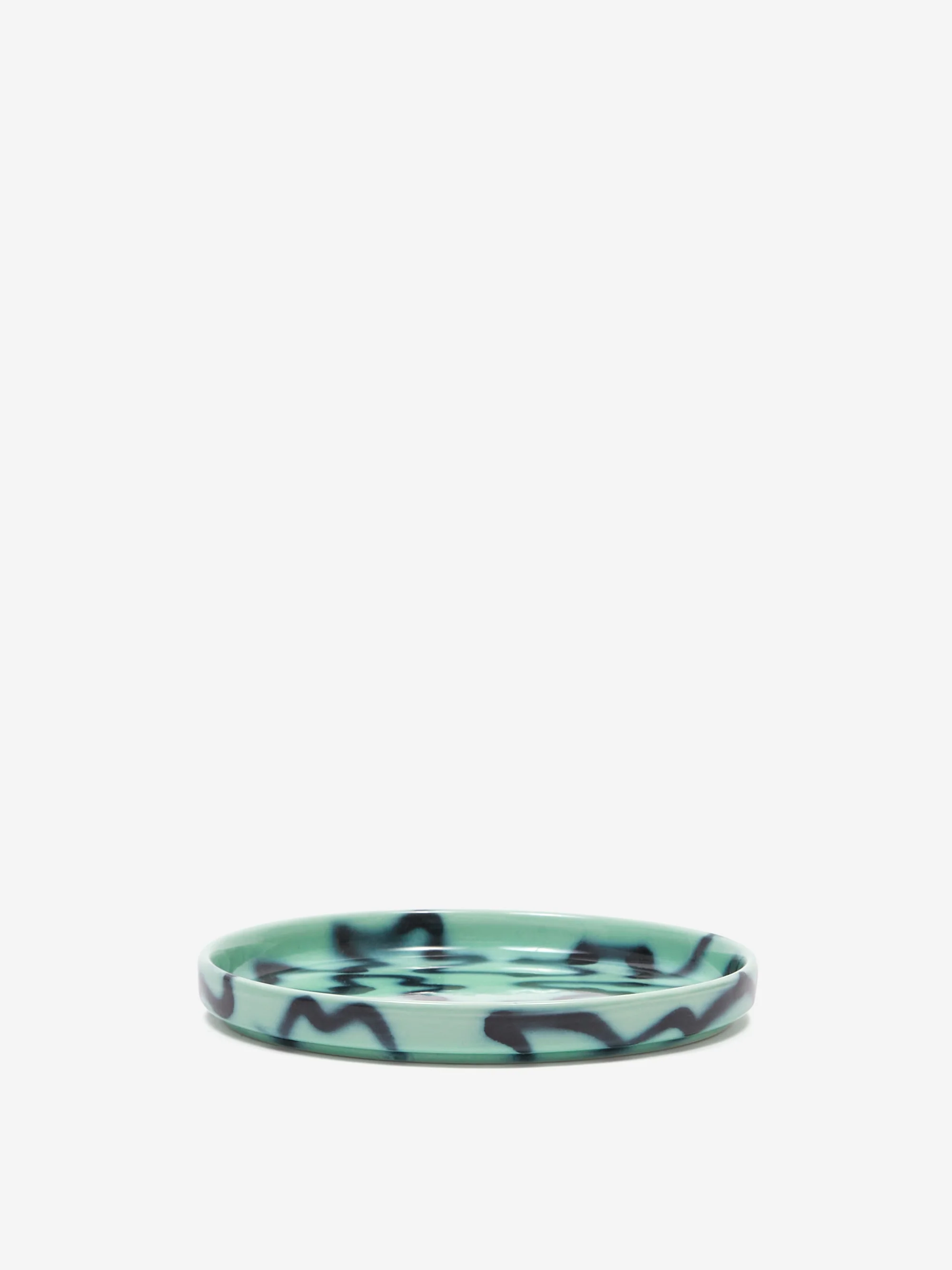 Frizbee Ceramics Baby Plate Kawaii - Green Pizza