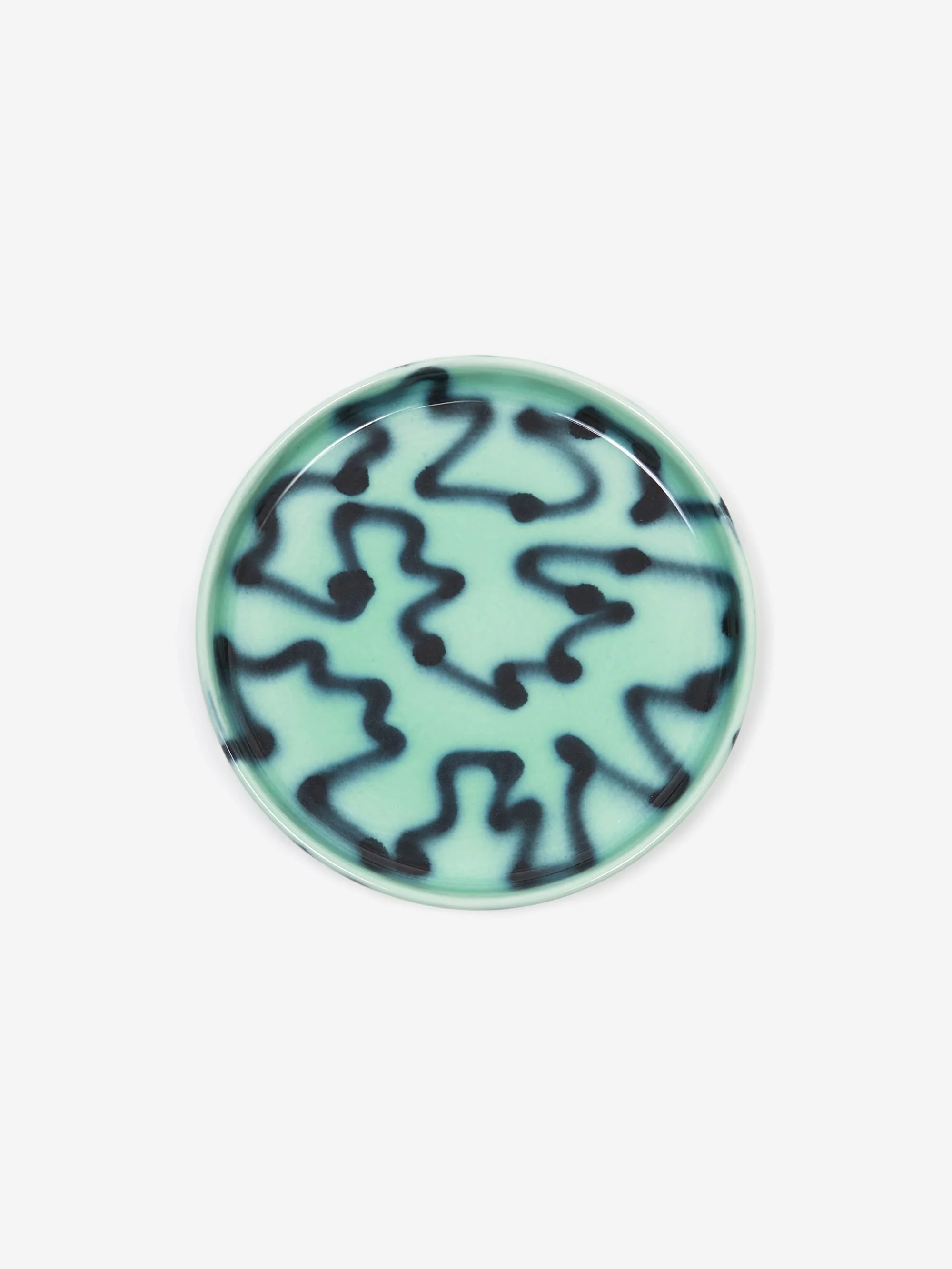 Frizbee Ceramics Baby Plate Kawaii - Green Pizza - Image 3