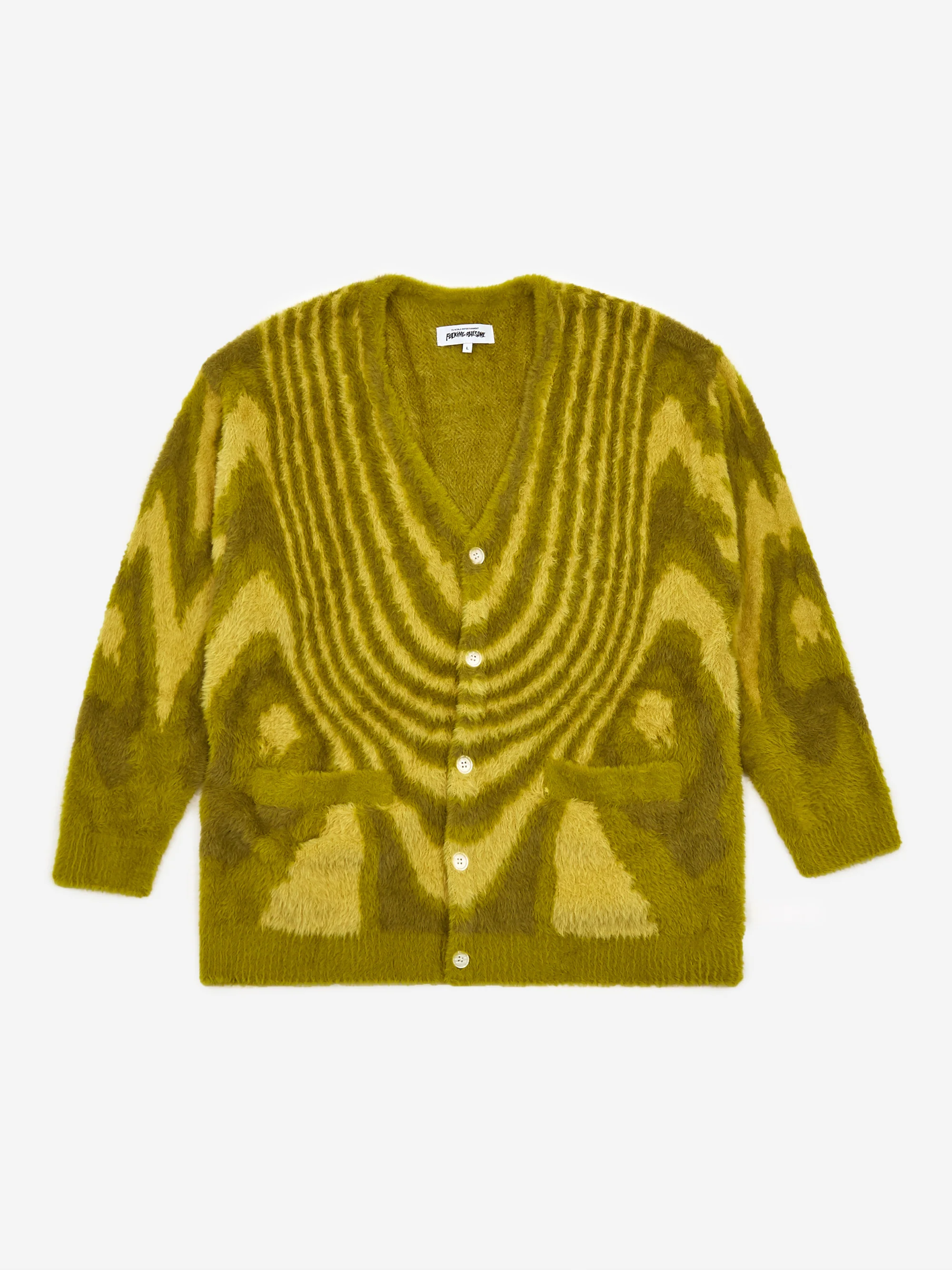 Fucking Awesome Acid Hairy Cardigan - Moss