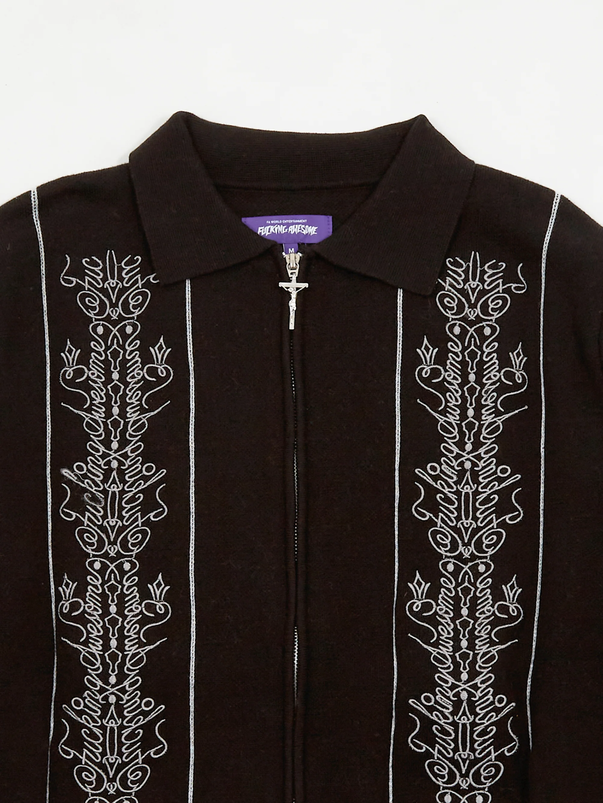 Fucking Awesome Bullshirt Zip Cardigan - Black - Image 2