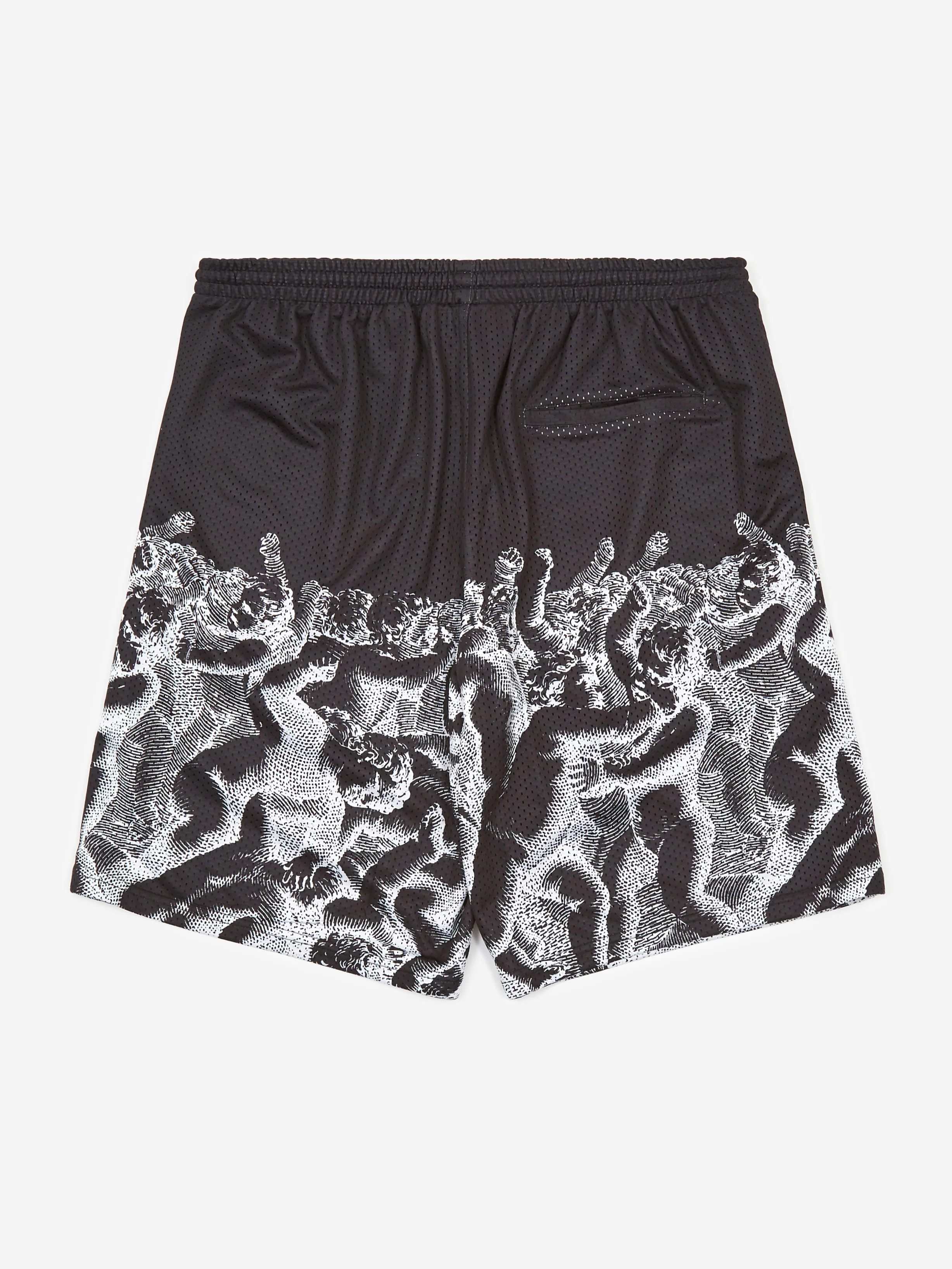 Fucking Awesome Cherub Fight Mesh Short - Black/White - Image 4