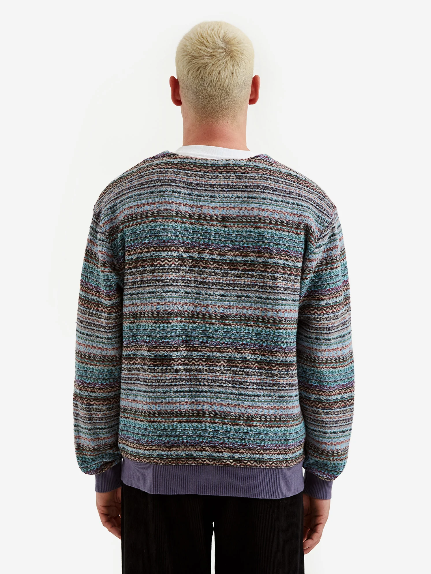 Fucking Awesome Dill Painting Intarsia Cardigan - Purple - Image 7