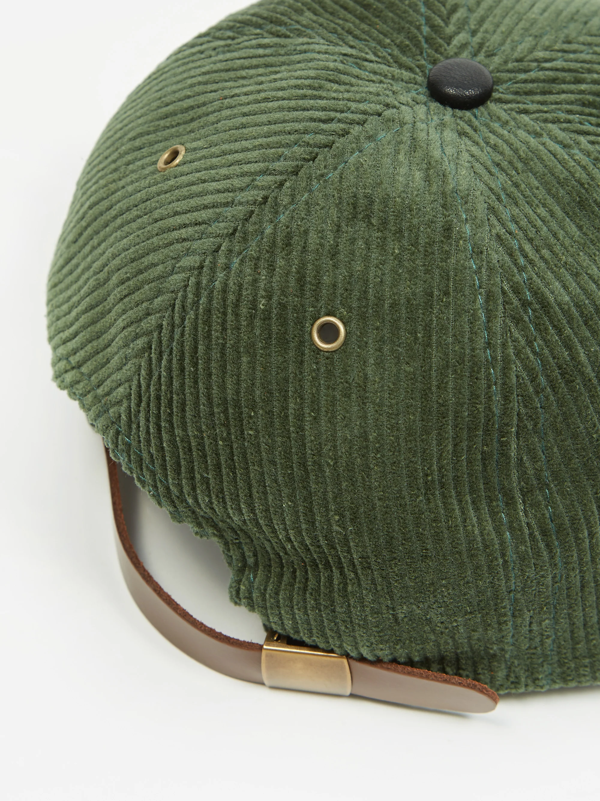 Fucking Awesome Drip Corduroy Strapback Cap - Forest Green - Image 5