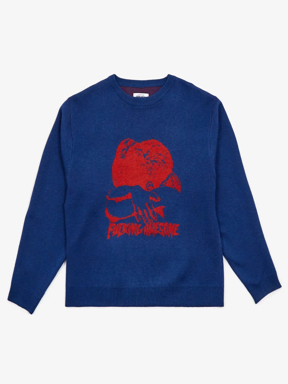 Fucking Awesome Embrace Entarsia Jumper - Blue/Red