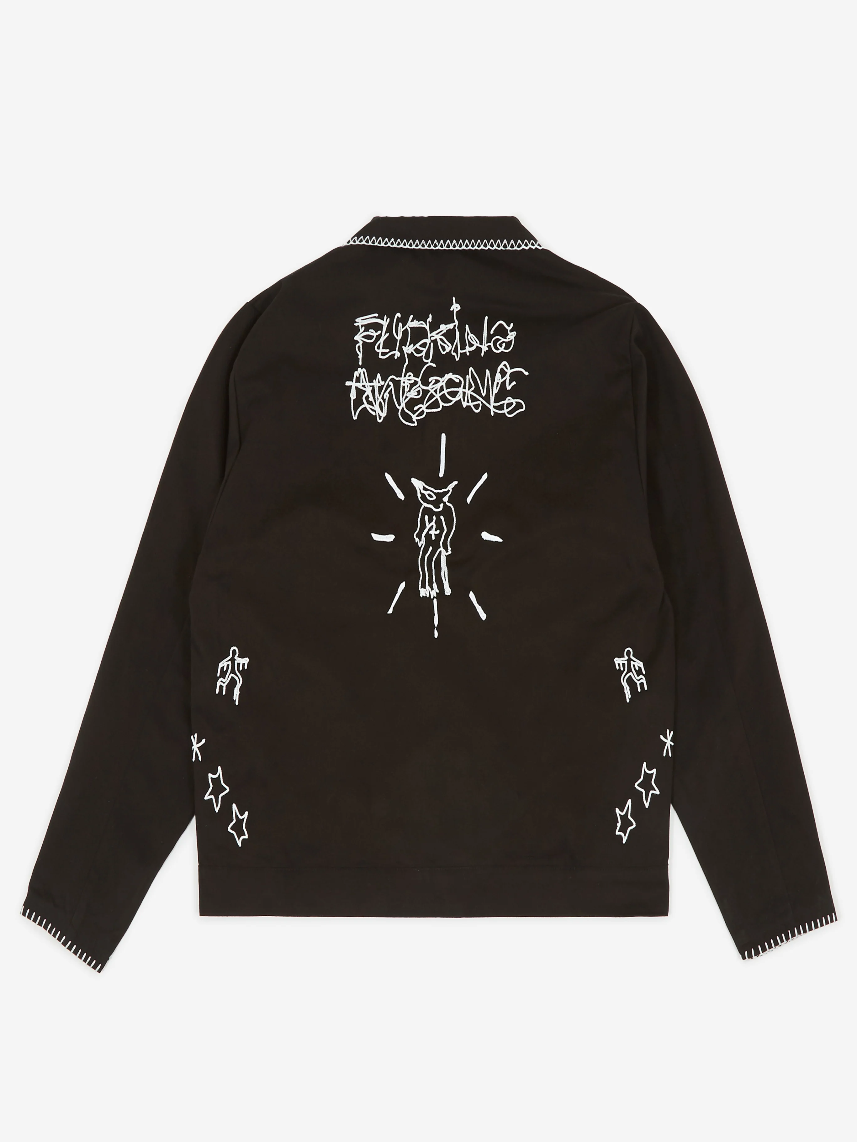 Fucking Awesome Embroidered Mechanics Jacket - Black - Image 4