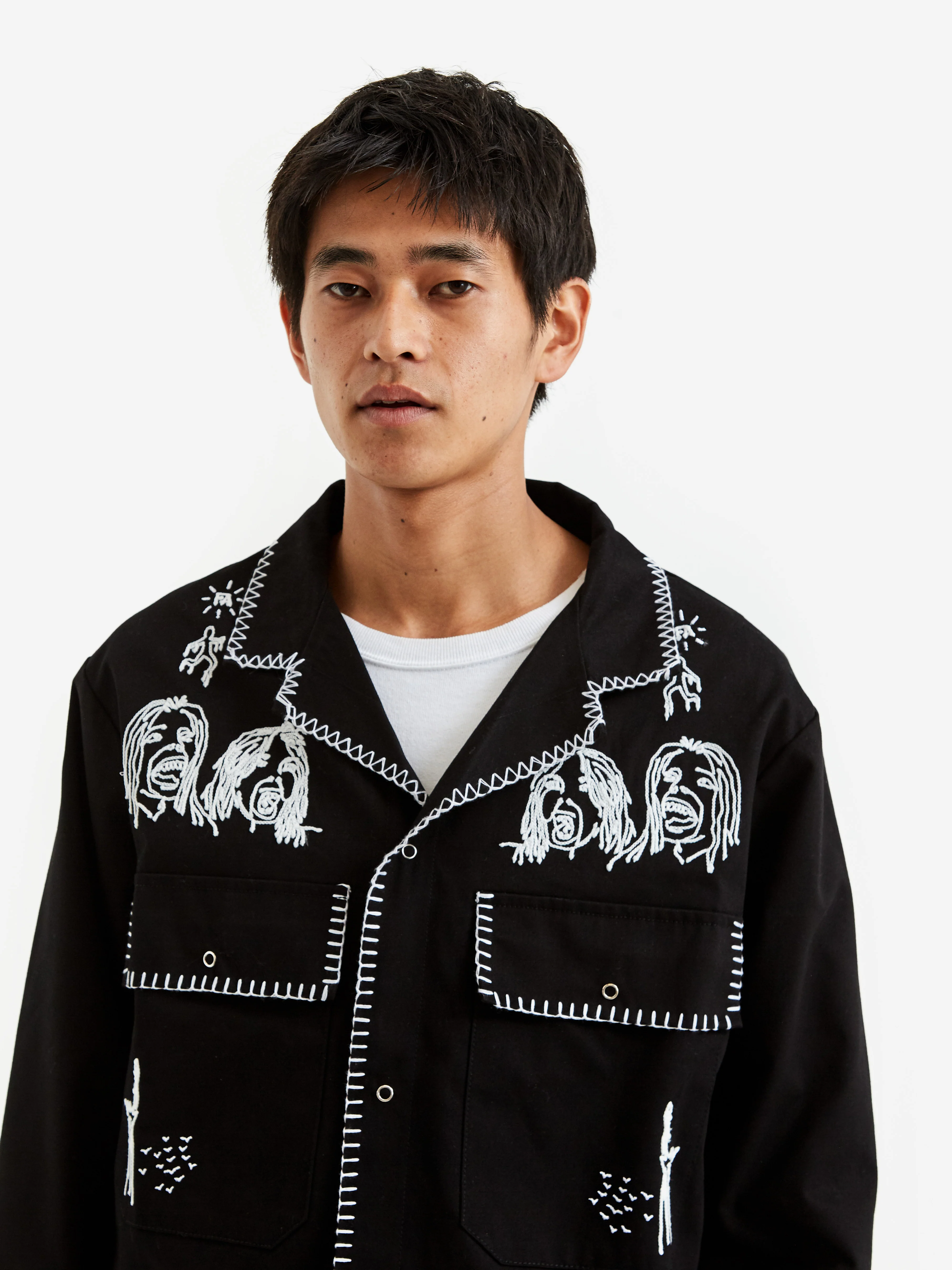 Fucking Awesome Embroidered Mechanics Jacket - Black - Image 8