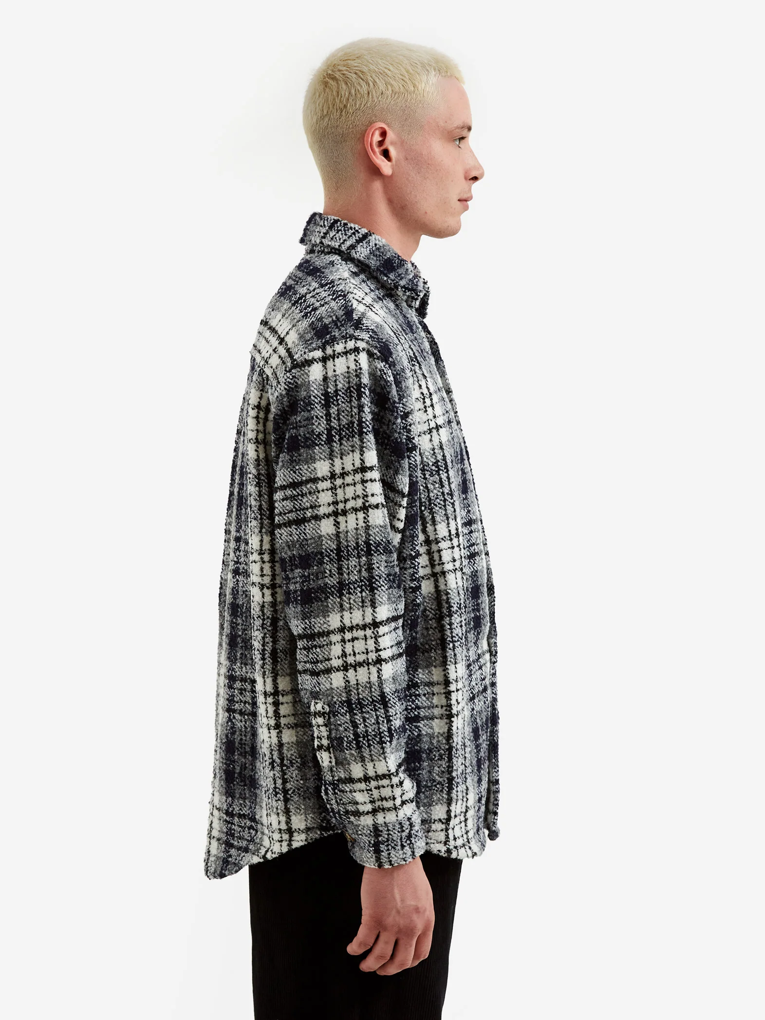 Fucking Awesome Heavy Flannel Overshirt - Navy/White - Image 6