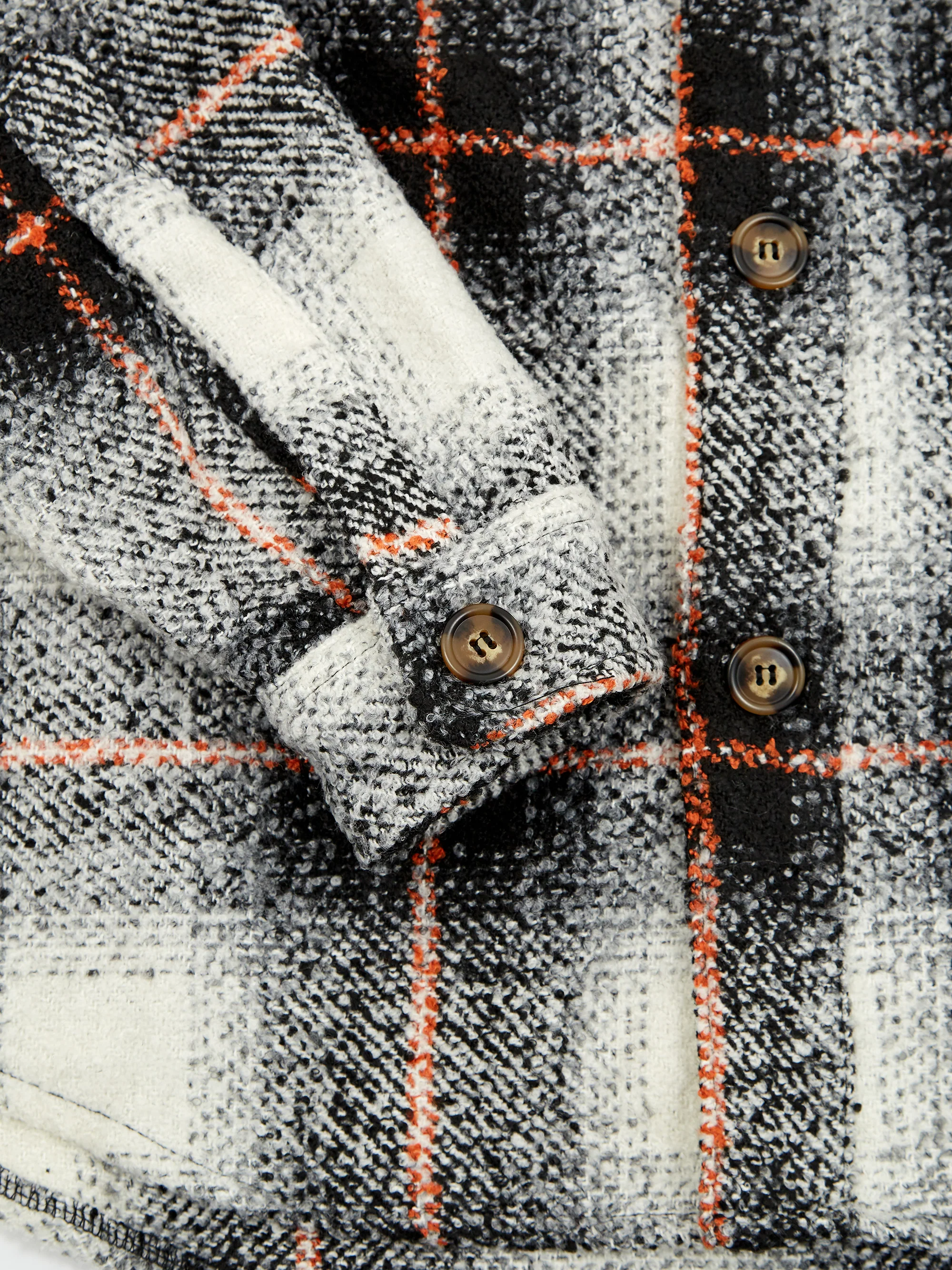 Fucking Awesome Heavy Oversized Flannel Longsleeve Shirt - Black/Orange - Image 5