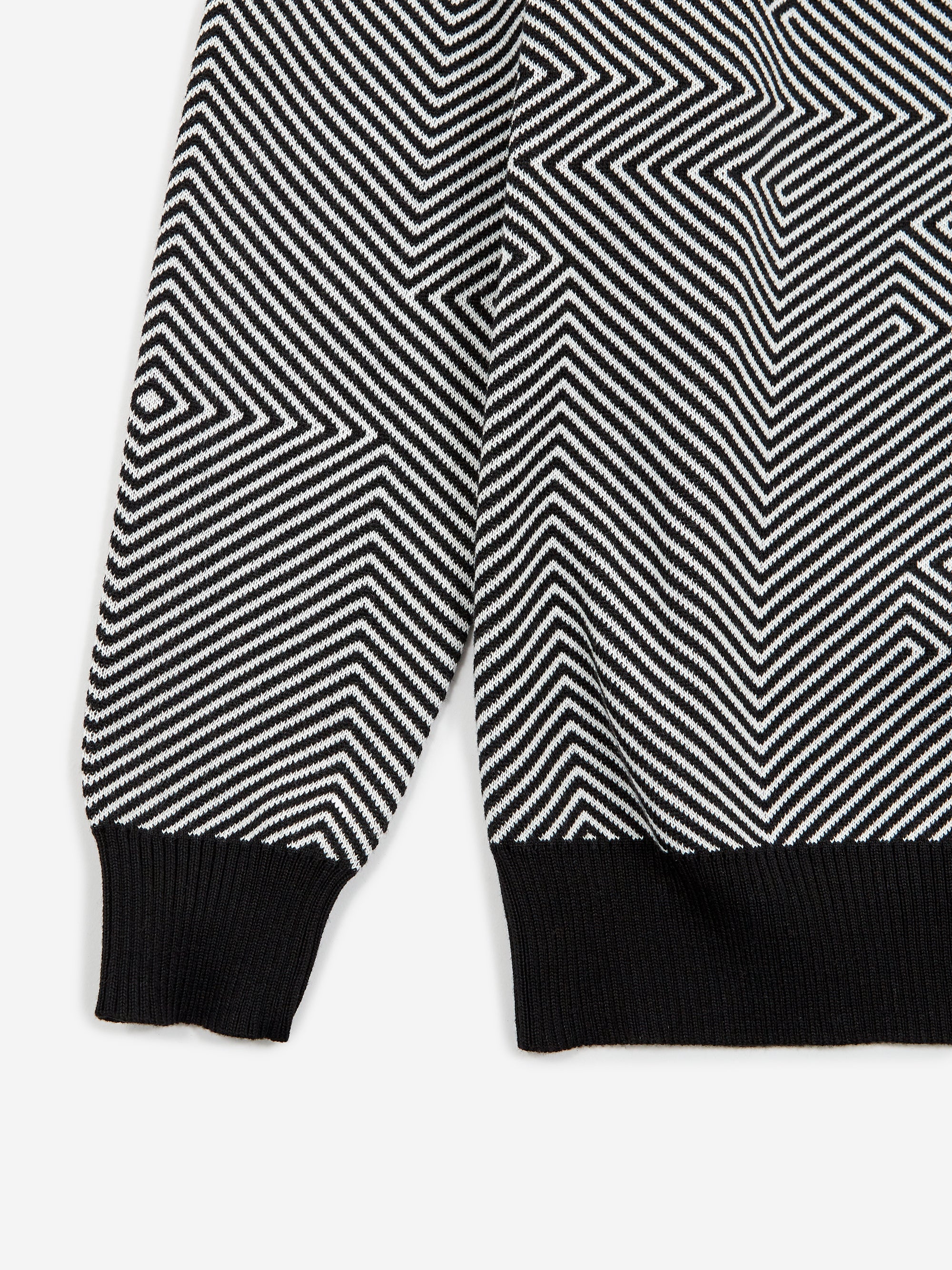 Fucking Awesome Hurt Your Eyes Longsleeve Knit Polo Shirt - Black/White - Image 4