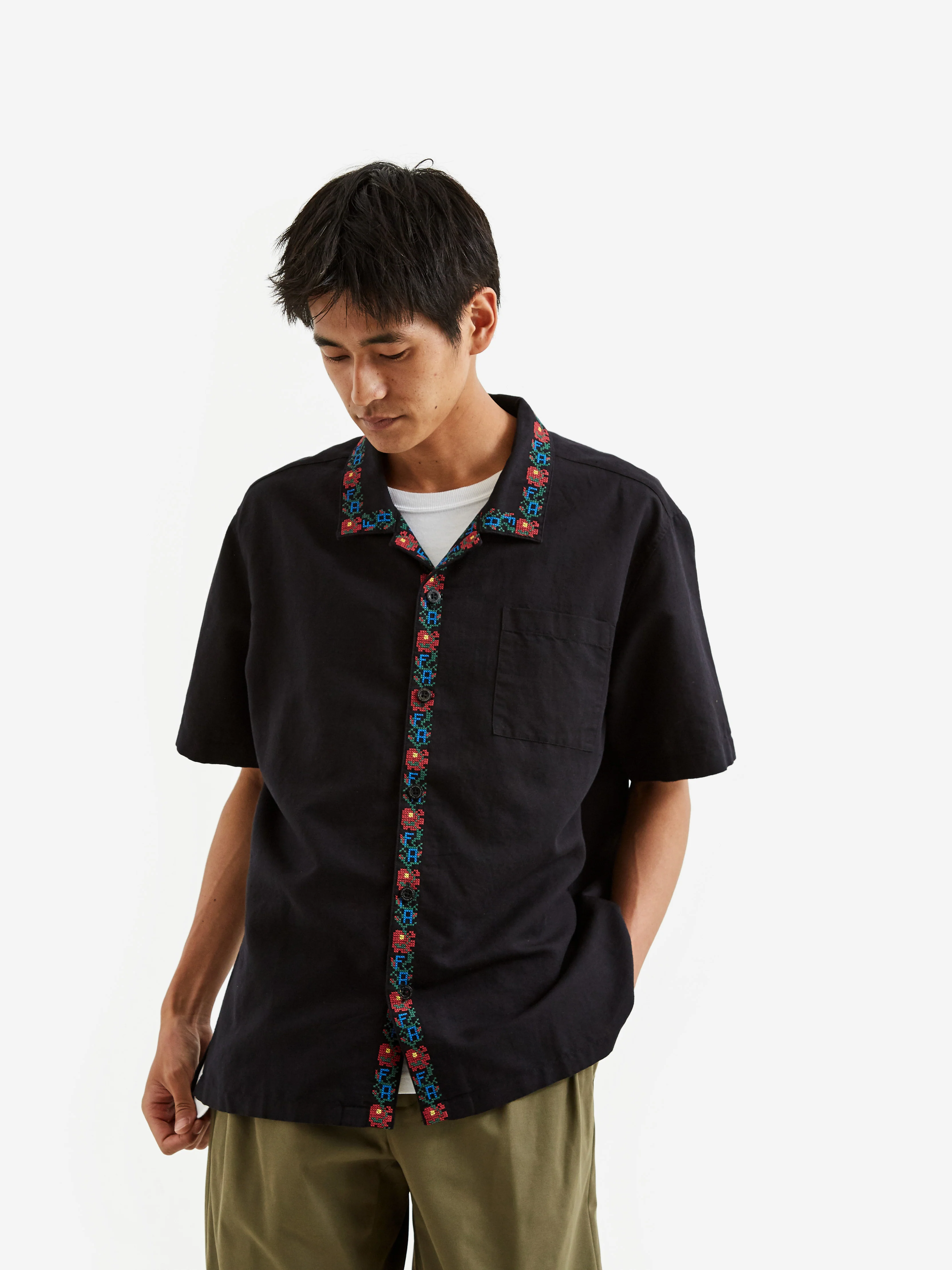 Fucking Awesome Linen Tetris Club Shirt - Black - Image 7