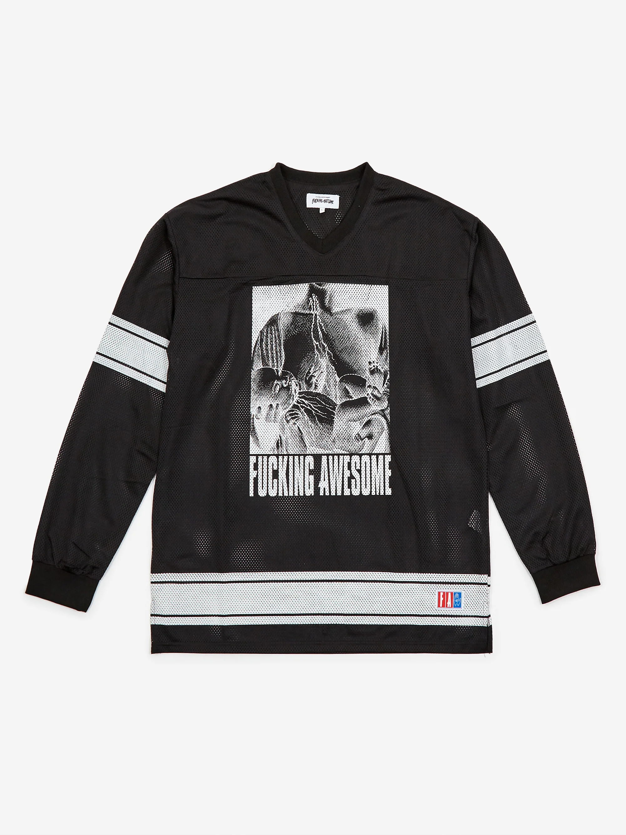 Fucking Awesome Longsleeve Hockey Jersey - Black/White