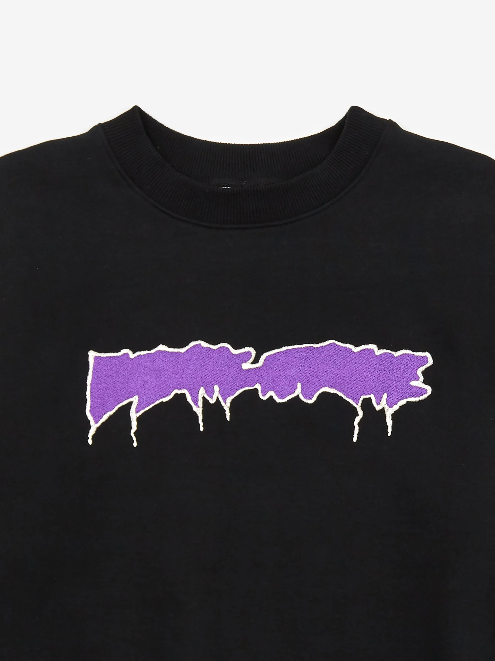 Fucking Awesome Outline Logo Crewneck Sweatshirt - Black - Image 3