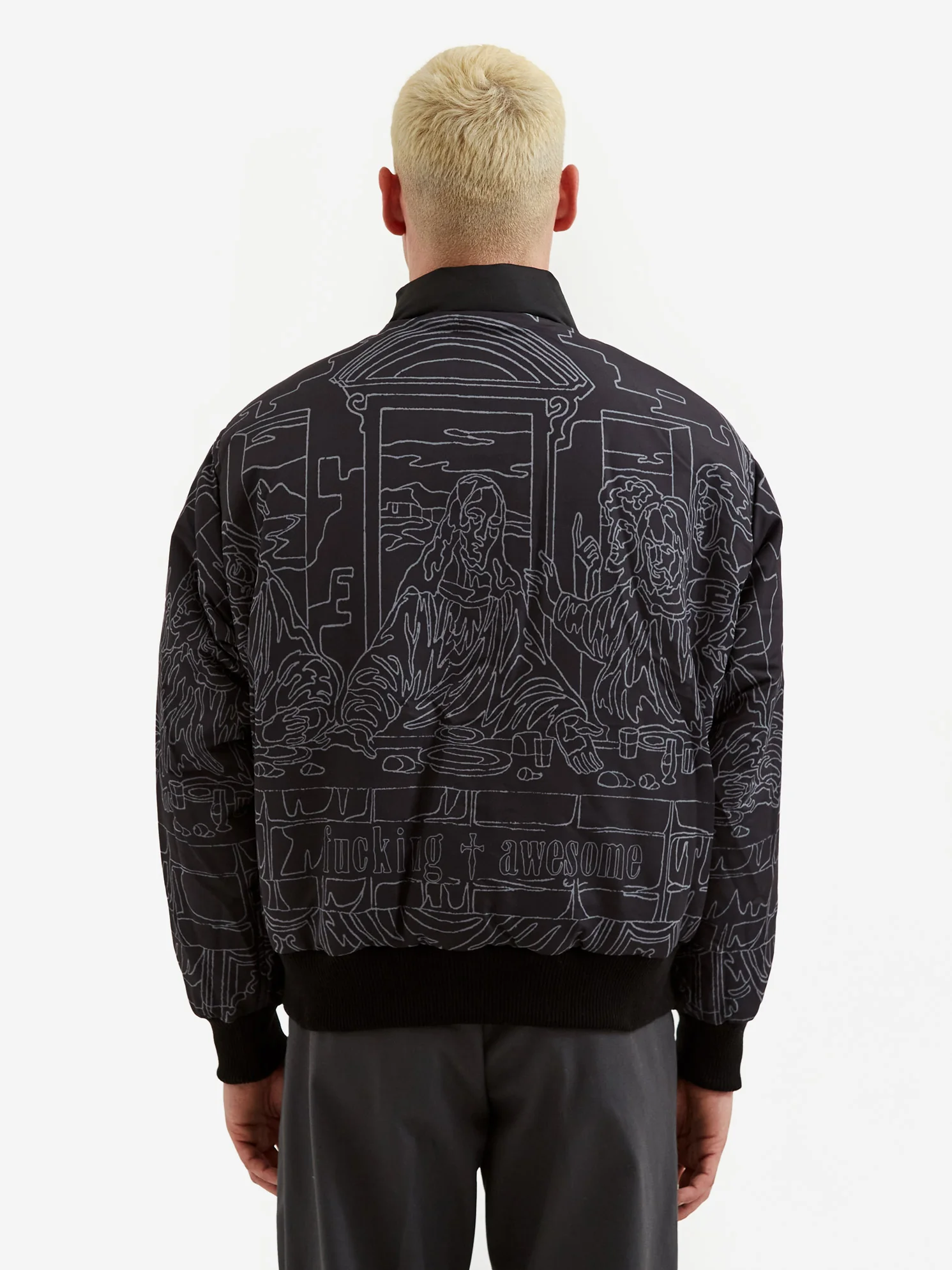 Fucking Awesome Reflective Varsity Puffer - Letterman/Last Supper - Image 18
