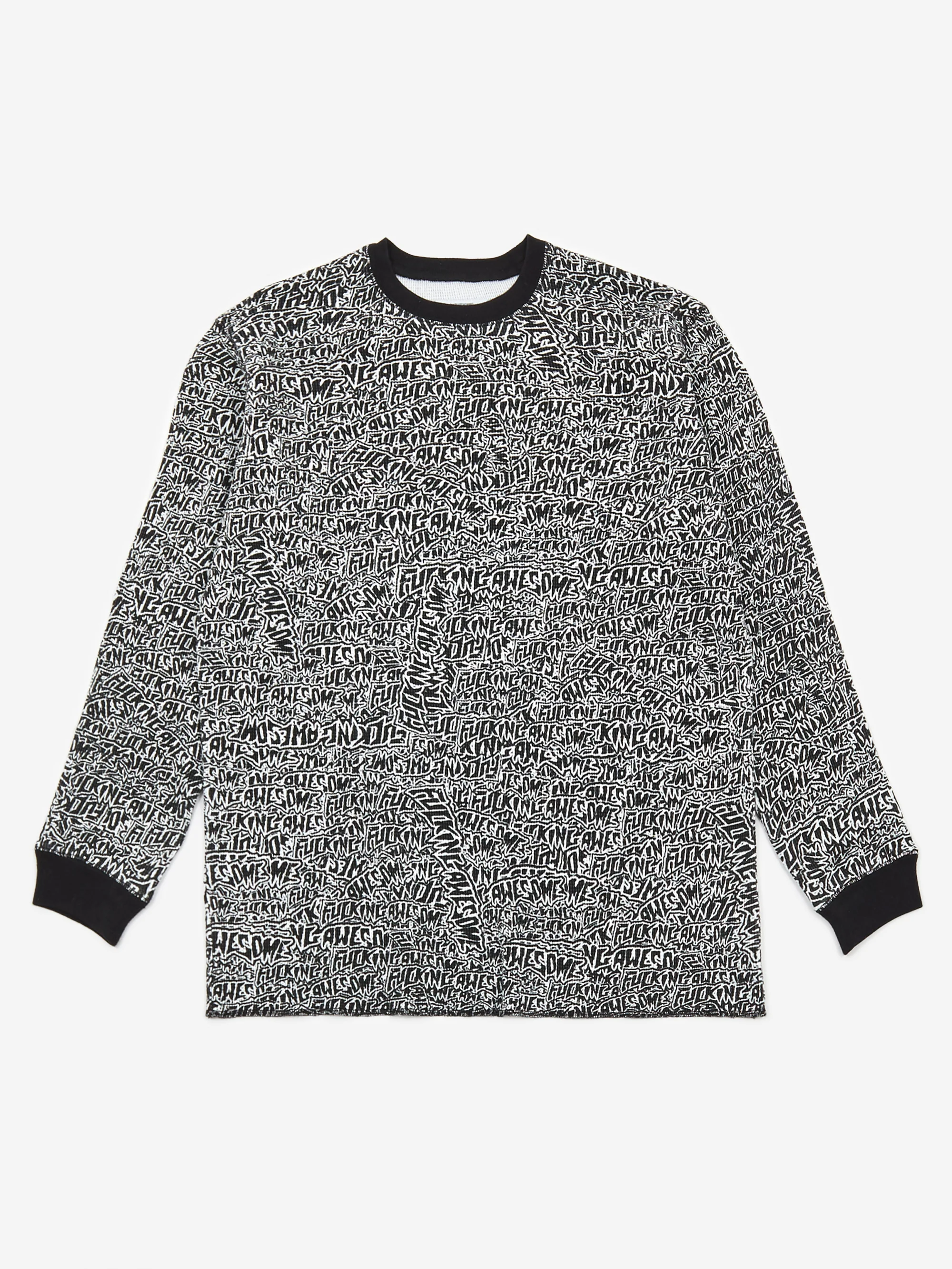Fucking Awesome Sticker Stamp Thermal Longsleeve T-Shirt - Multi - Image 2