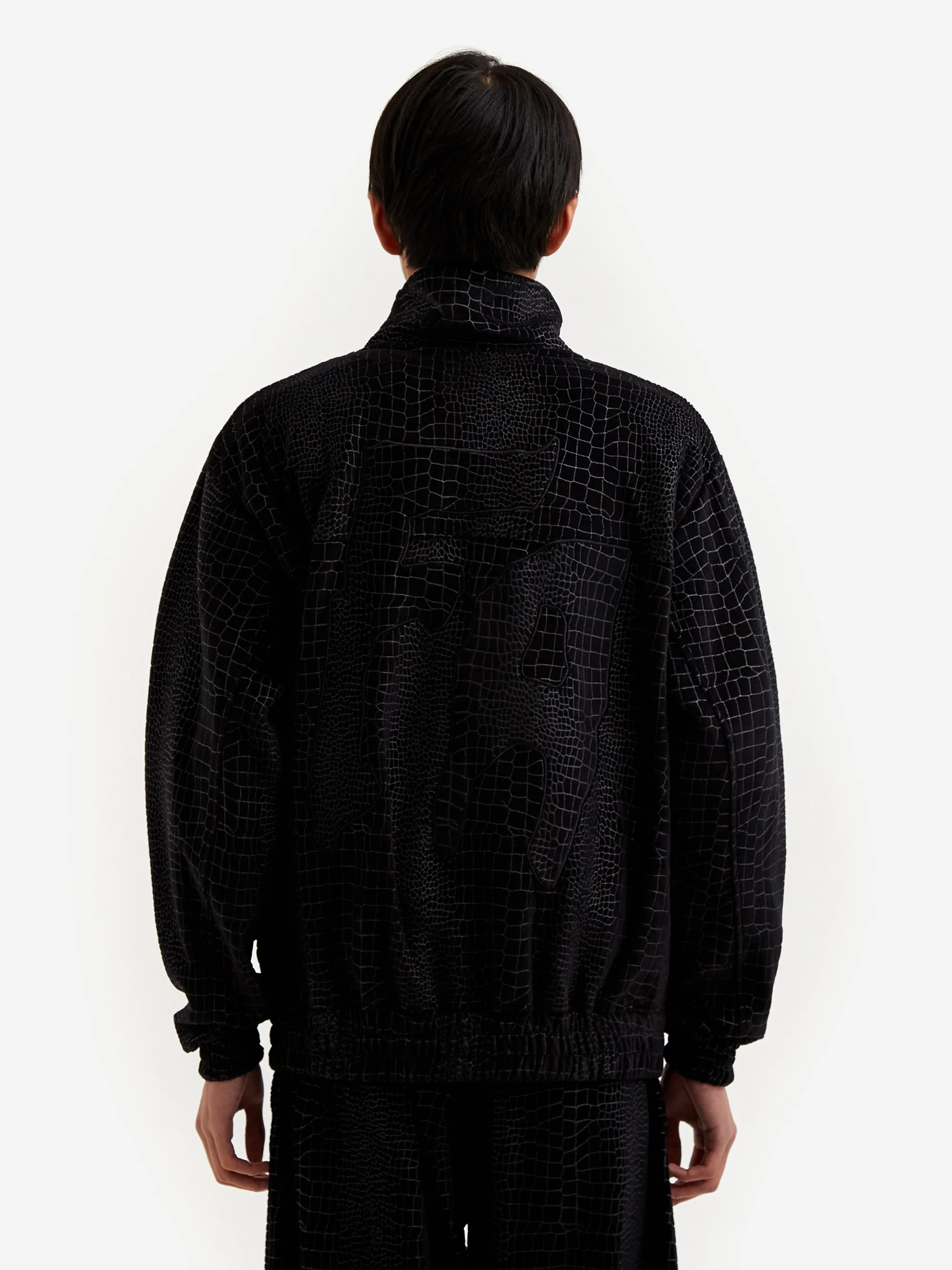 Fucking Awesome Velour Croc Track Jacket - Black - Image 8