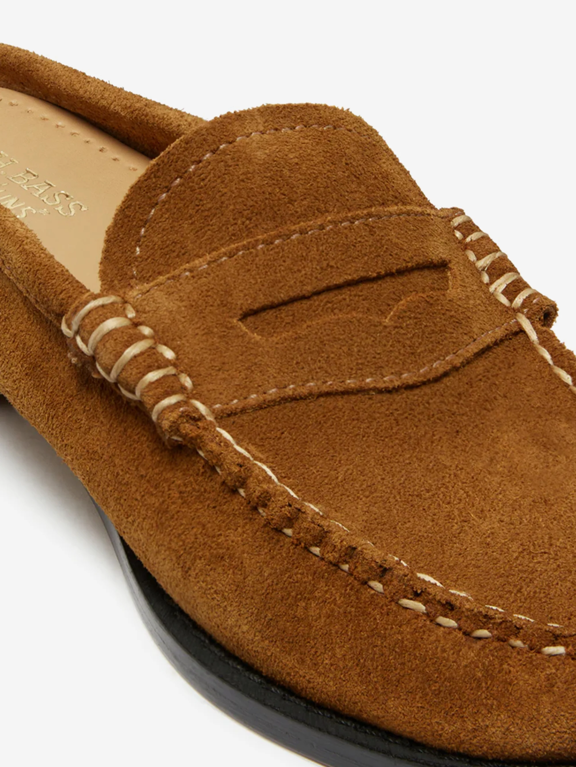 G.H. Bass Easy Weejun Penny Suede Slide W - Mid Brown Suede - Image 5