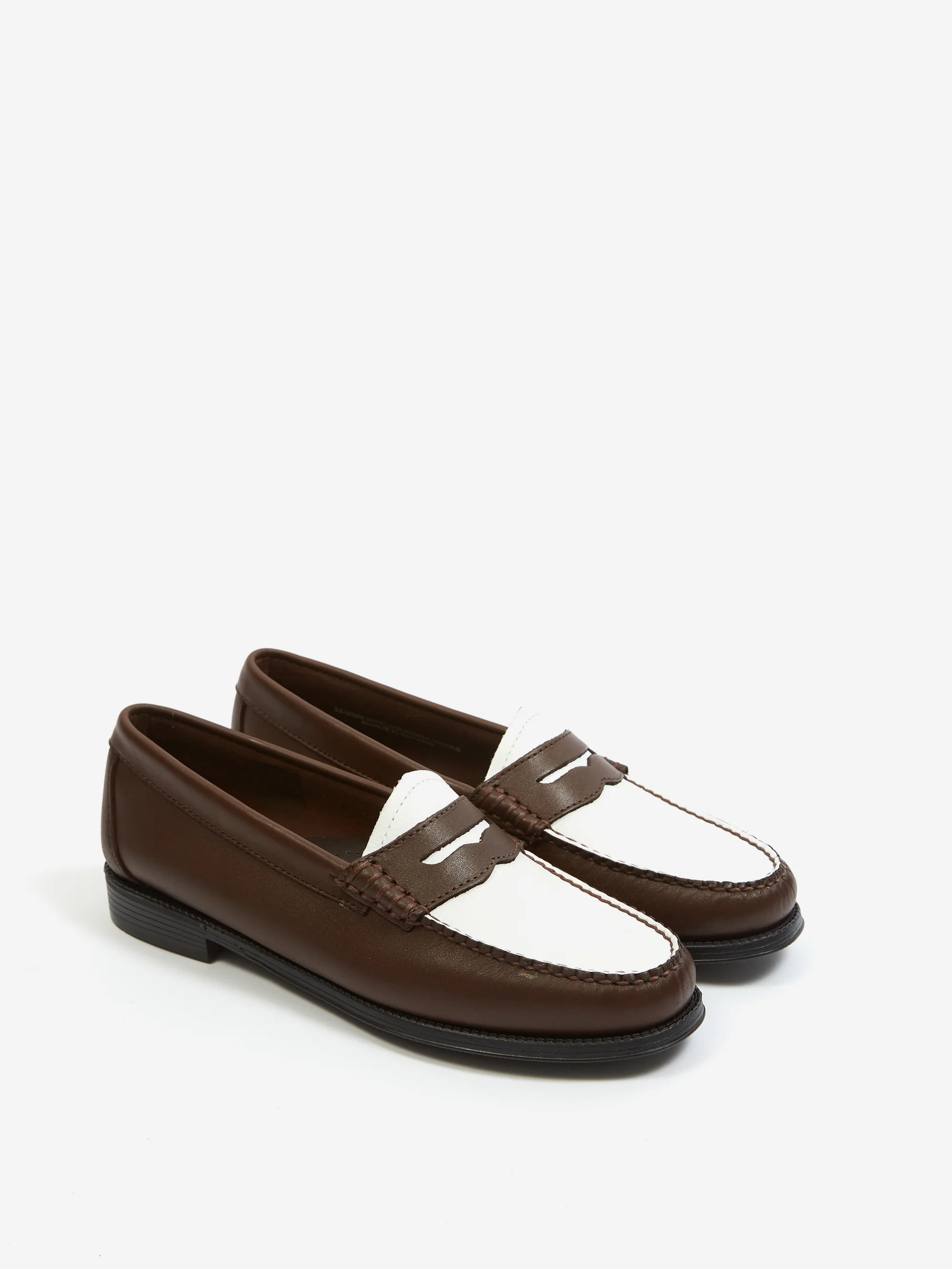 G.H. Bass Easy Weejuns Soft Penny Loafer - Dark Brown/White - Image 2