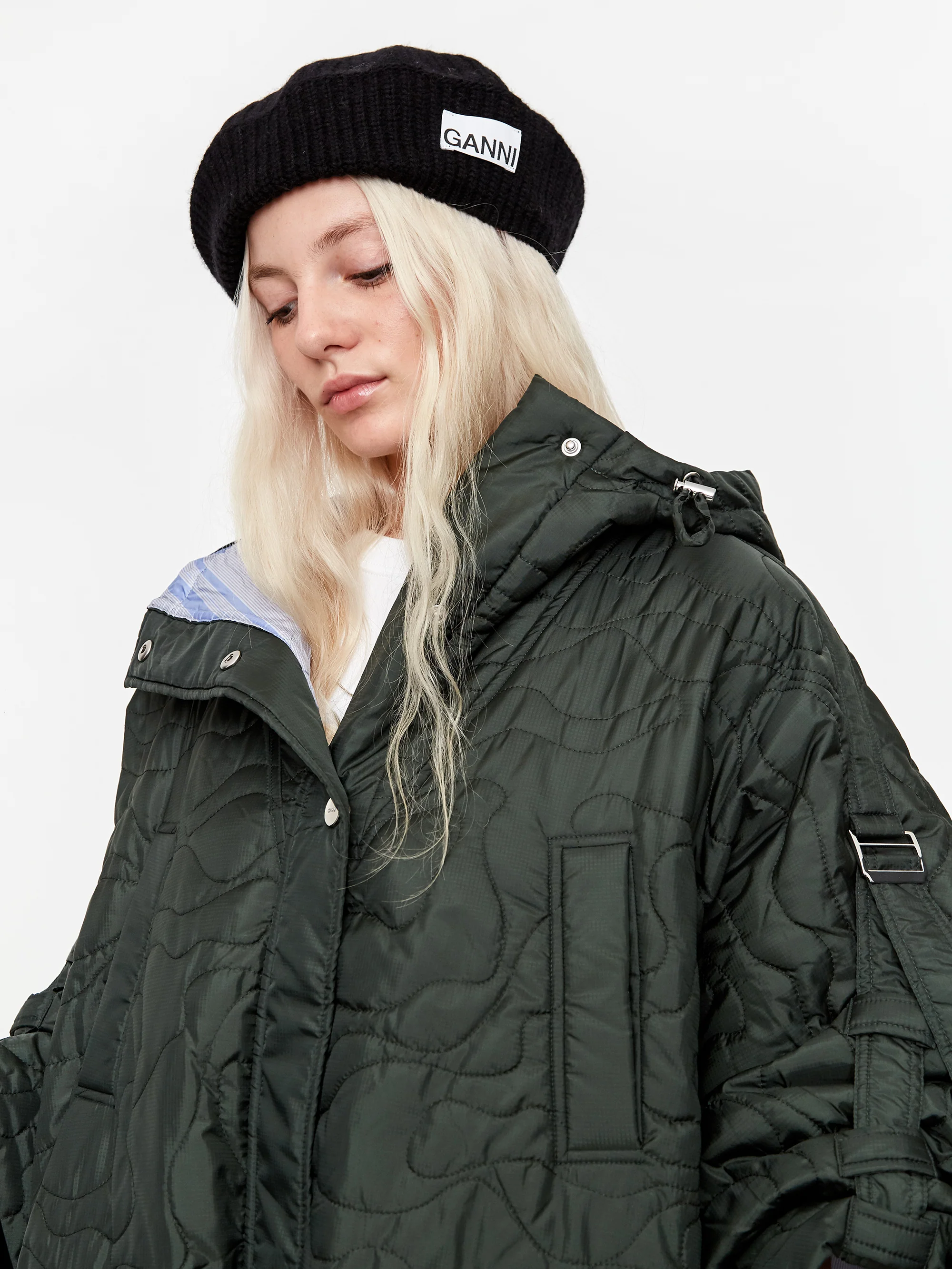 Ganni Beret - Black - Image 5