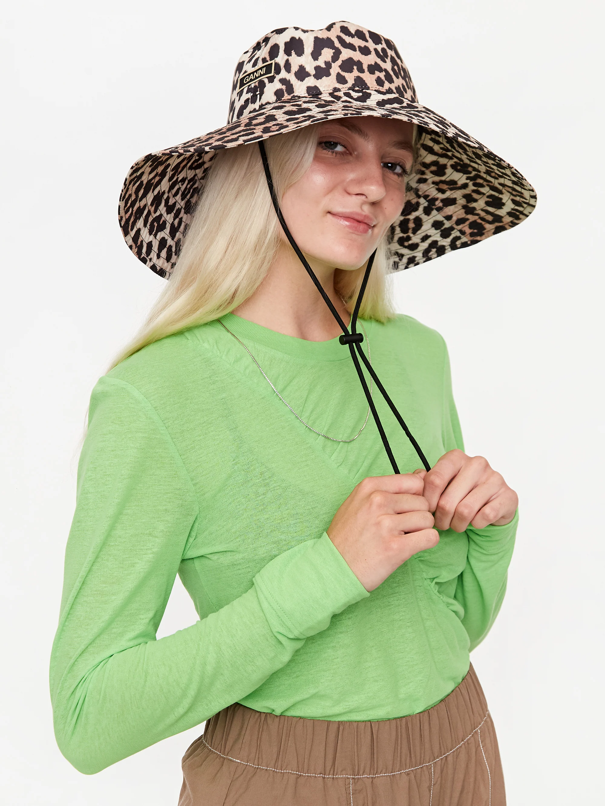 Ganni Bucket Hat - Leopard - Image 5