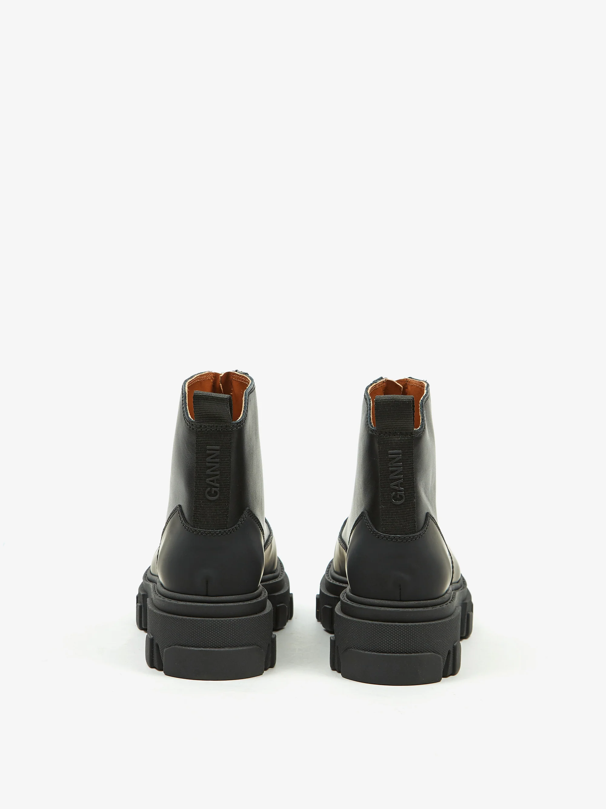 Ganni Calf Leather Zip Front Boot - Black - Image 5