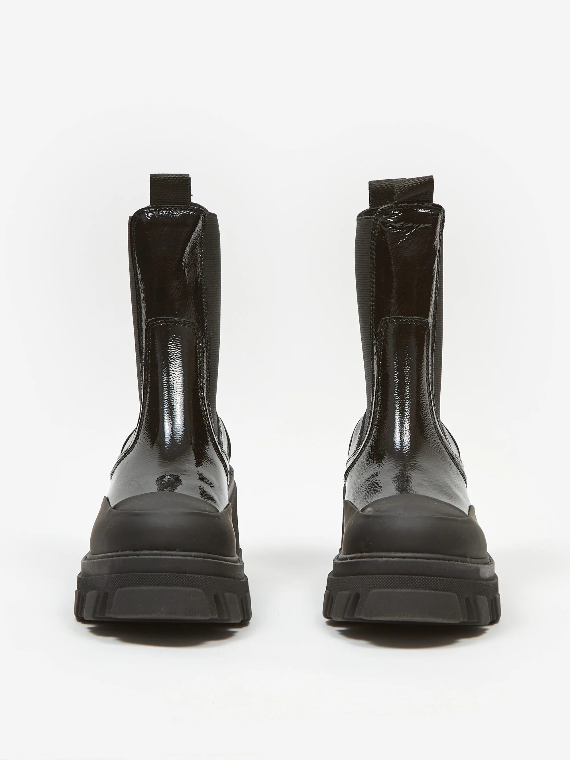 Ganni Cleated Heeled Mid Chelsea Boot - Black - Image 4