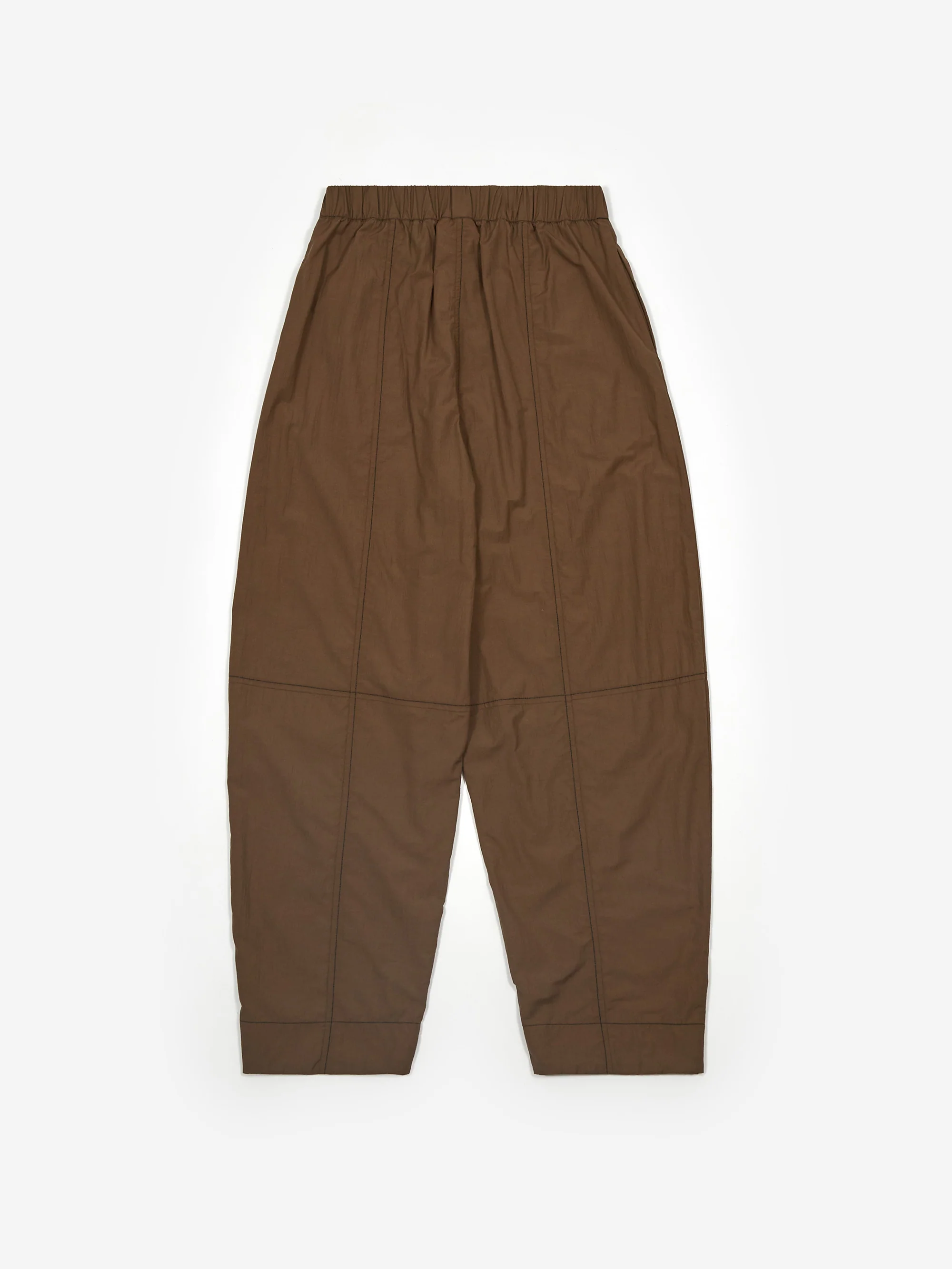 Ganni Cotton Crepe Curve Trouser - Teak - Image 7