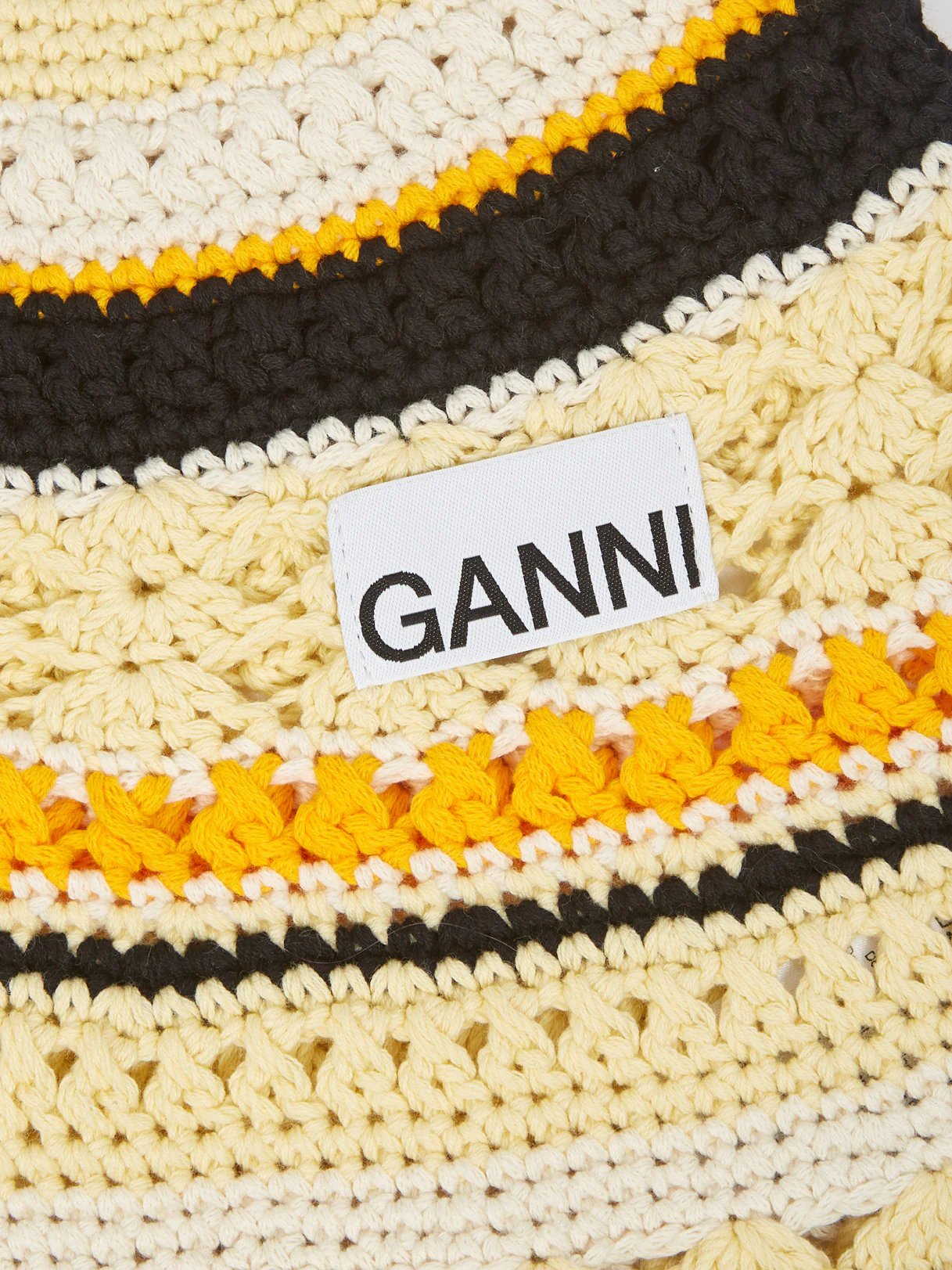 Ganni Cotton Crochet Hat - Flan - Image 2