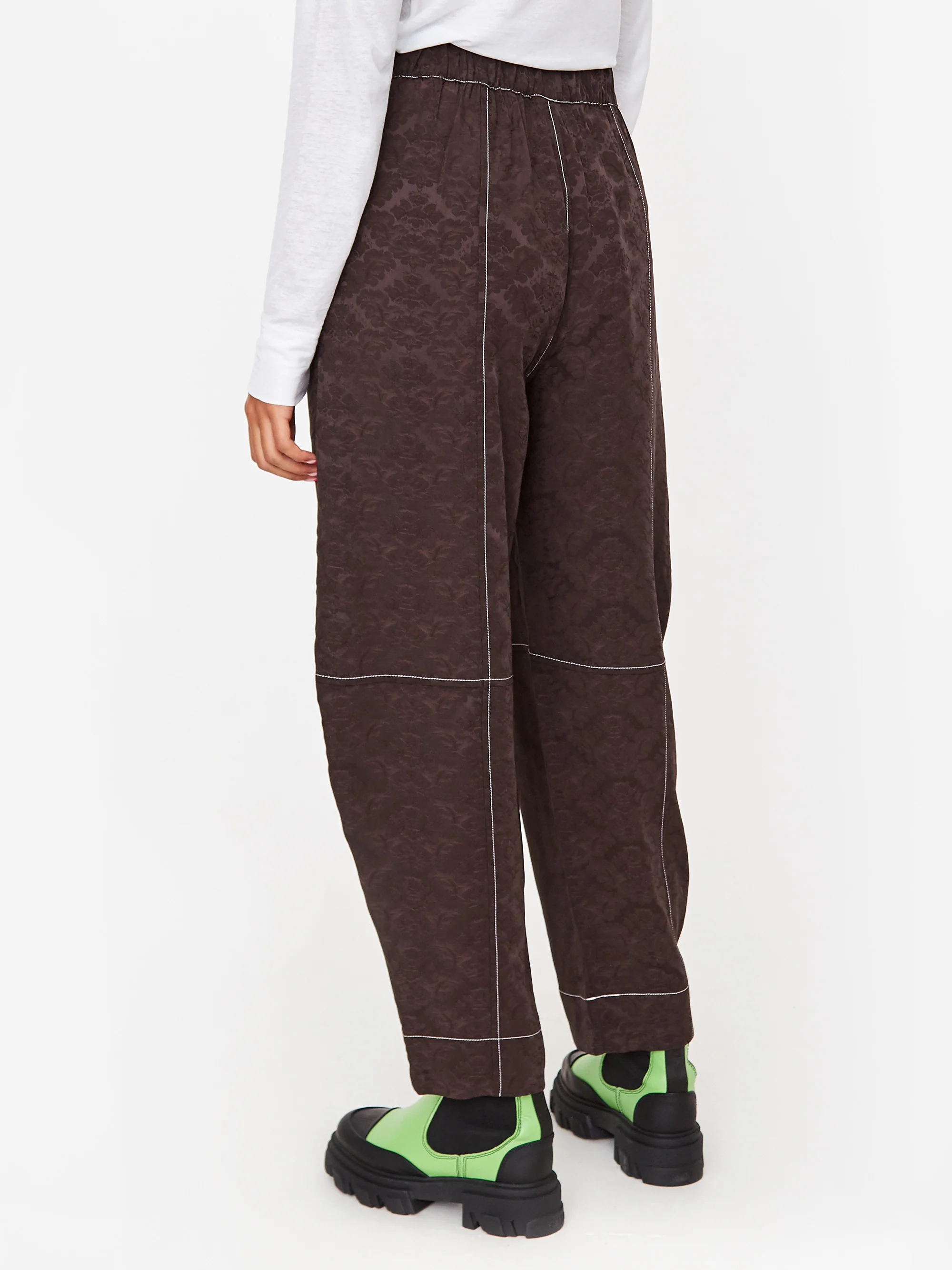 Ganni Jacquard Trouser - Mole - Image 5
