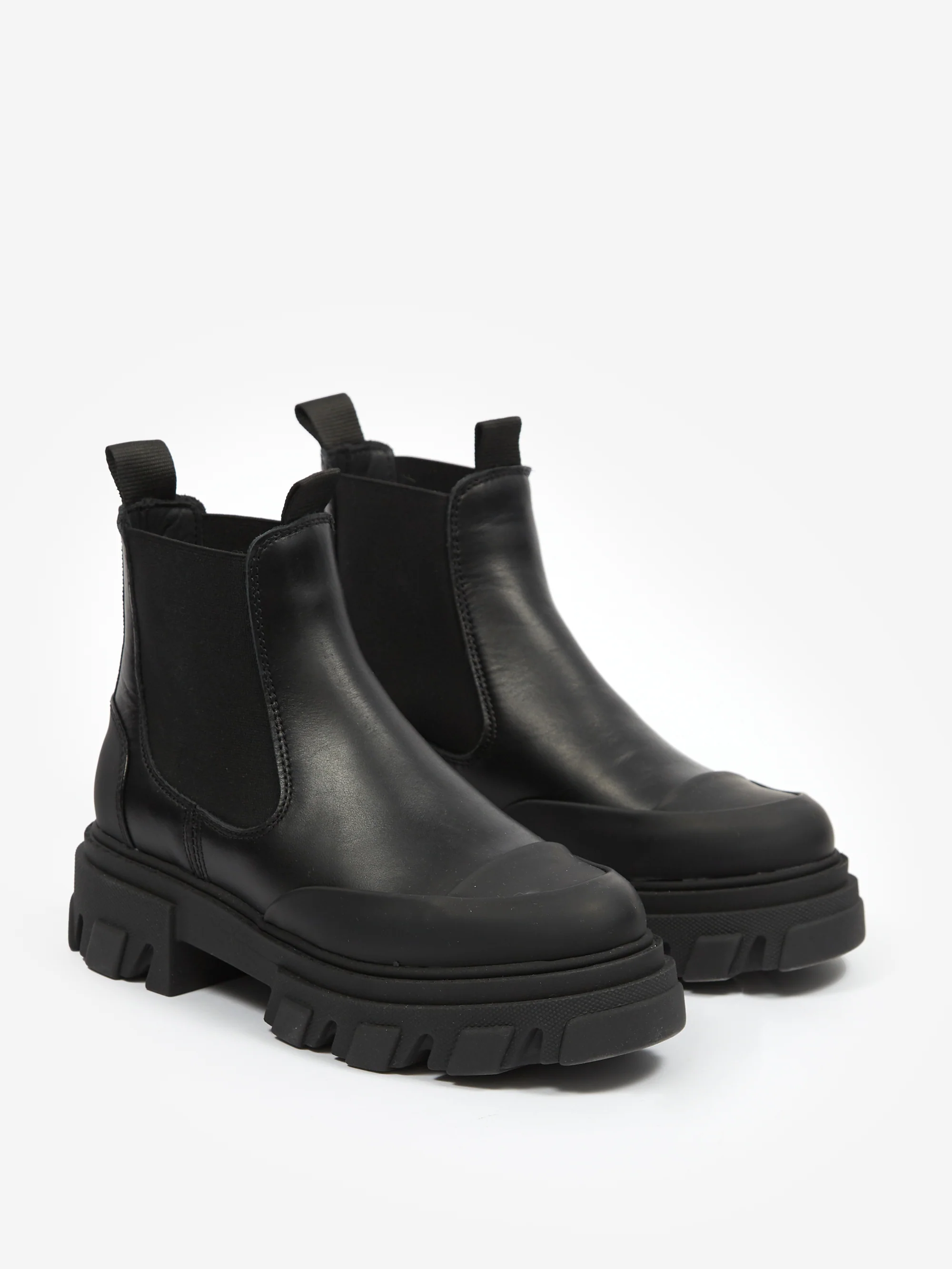 Ganni Leather Low Chelsea Boot - Black - Image 2