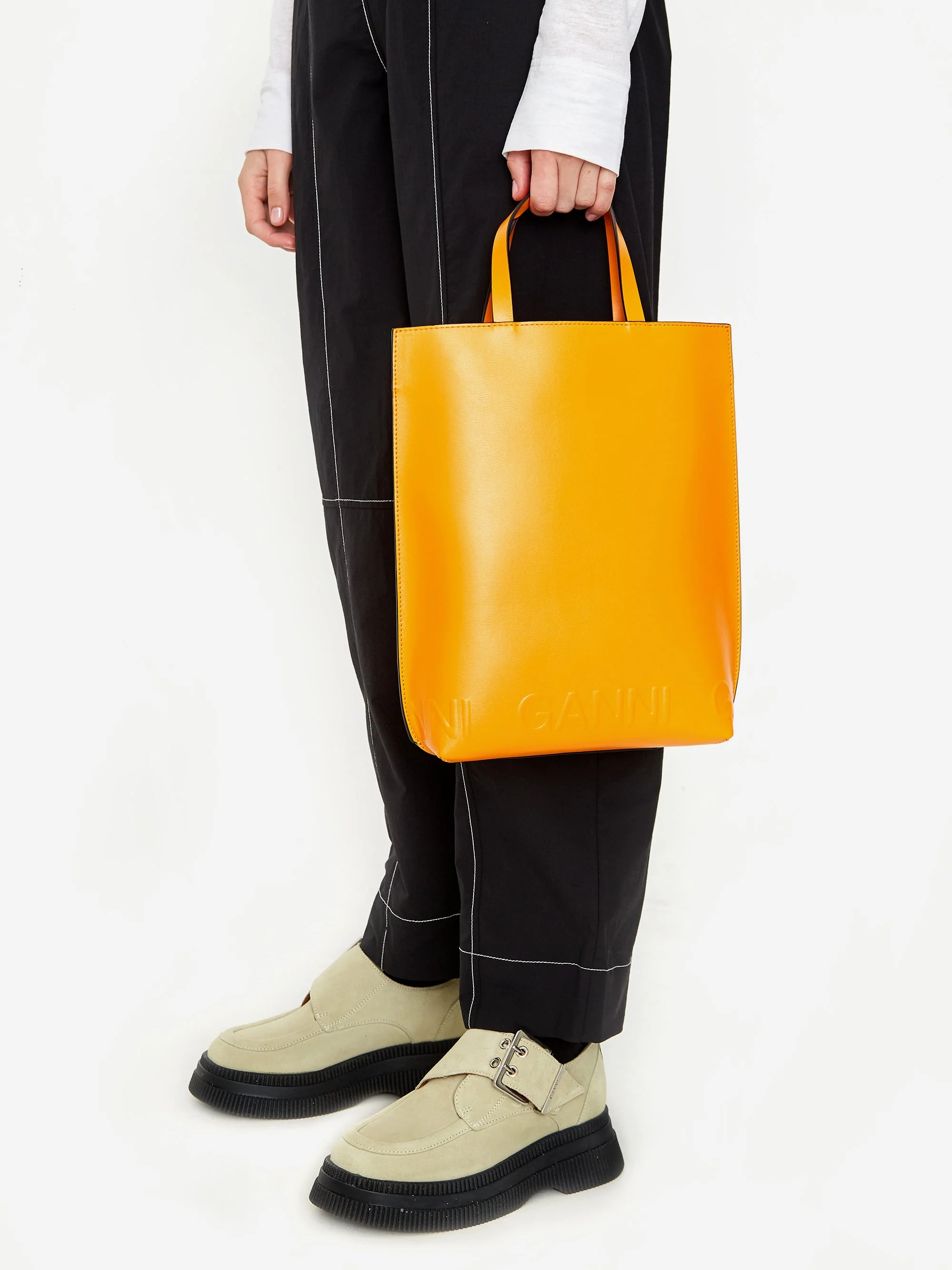 Ganni Medium Tote Bag - Bright Marigold - Image 7