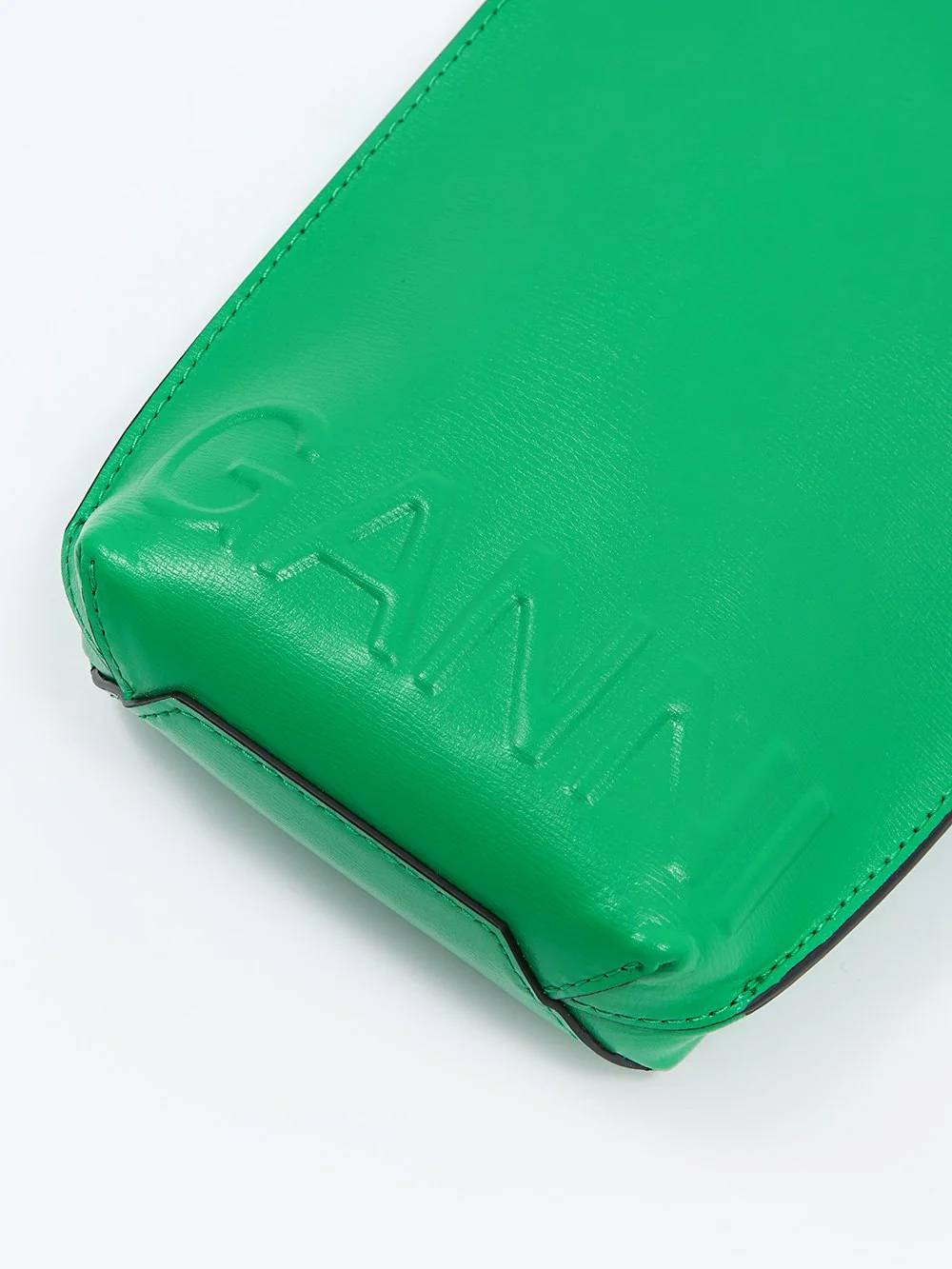 Ganni Recycled Leather Phone Bag - Kelly Green - Image 3