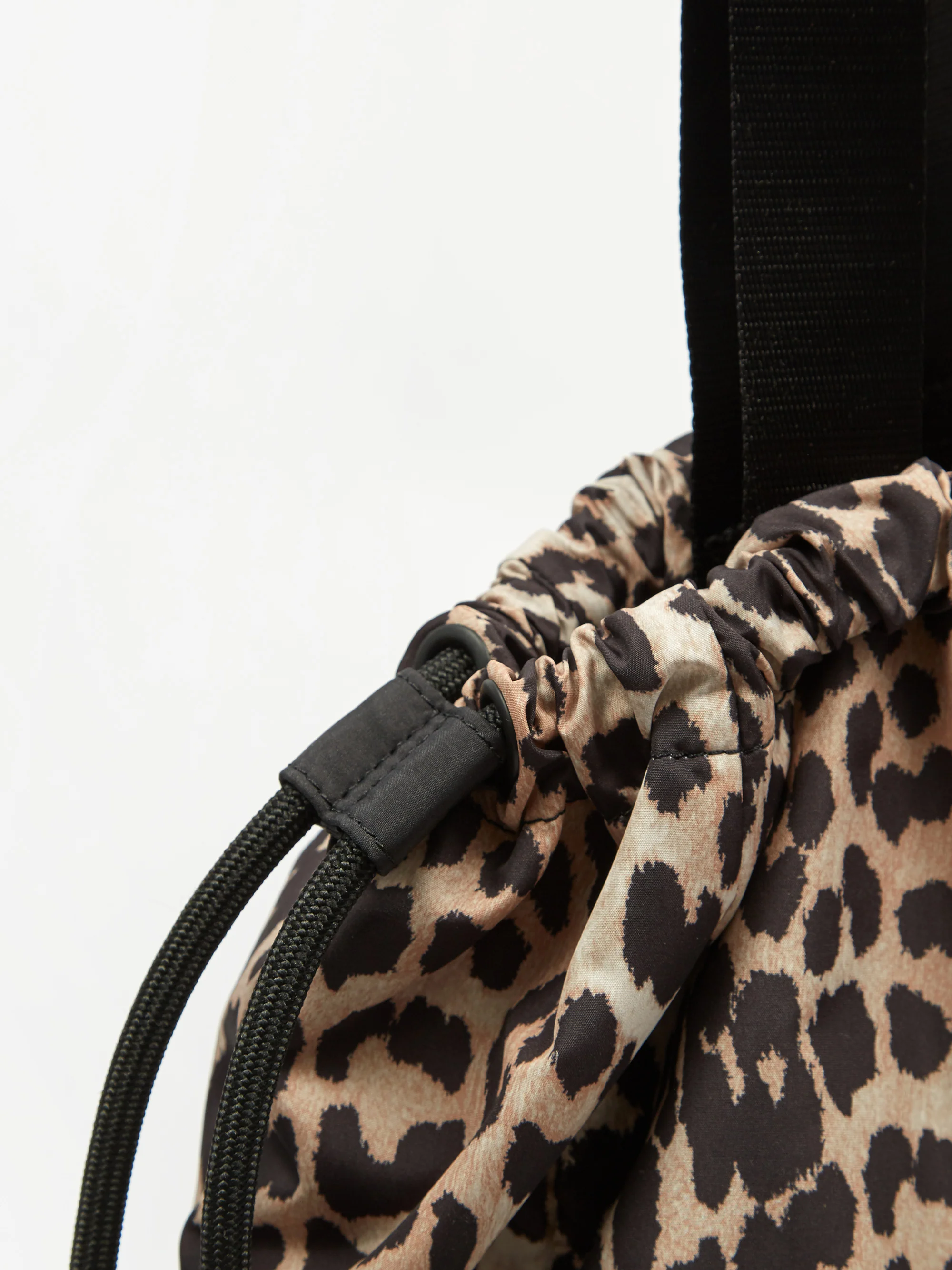 Ganni Recycled Tech Fabric Tote Bag - Leopard - Image 4