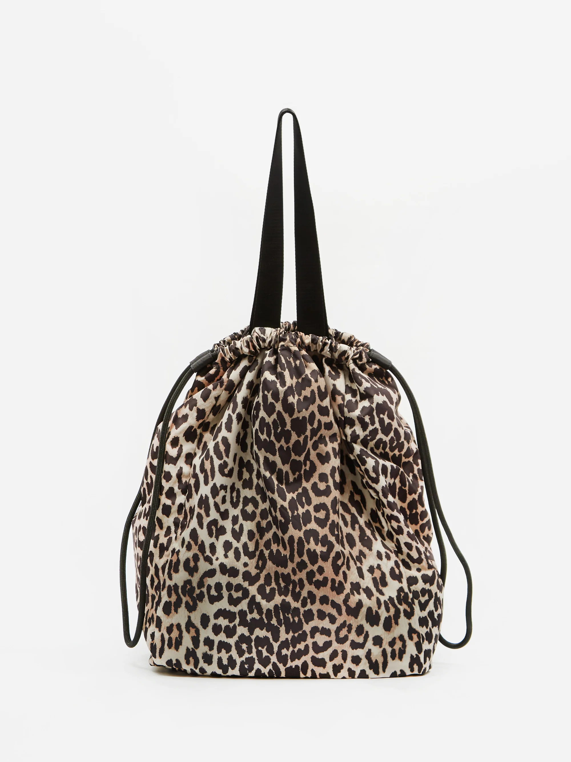 Ganni Recycled Tech Fabric Tote Bag - Leopard - Image 5