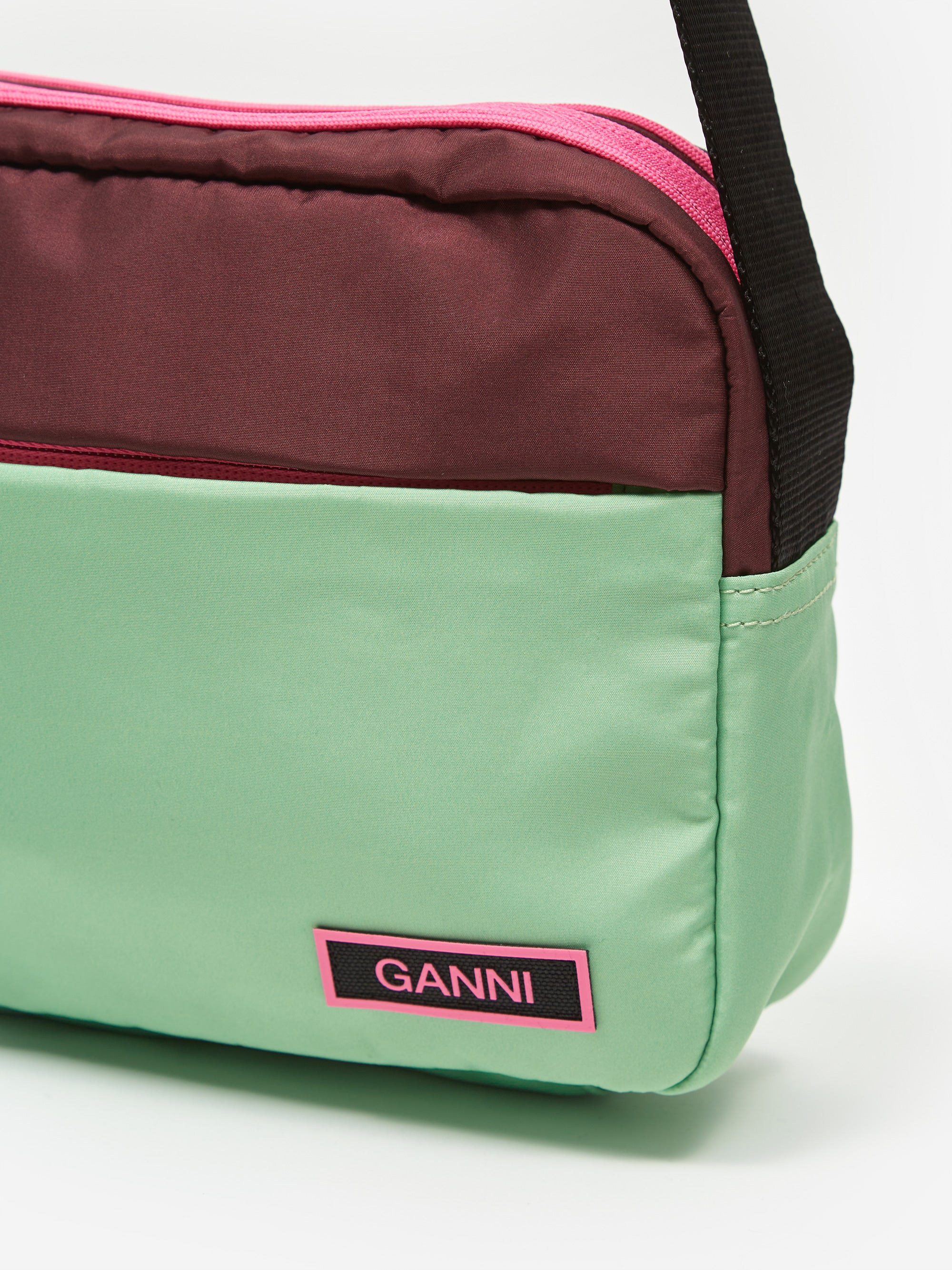 Ganni Recycled Tech Festival Bag - Burgundy - Image 2