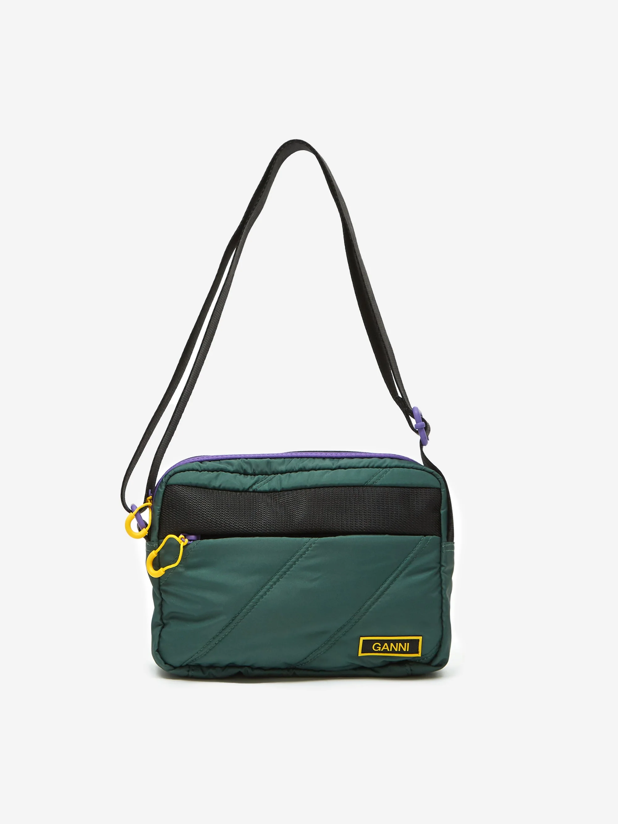 Ganni Recycled Tech Festival Bag - Dark Green
