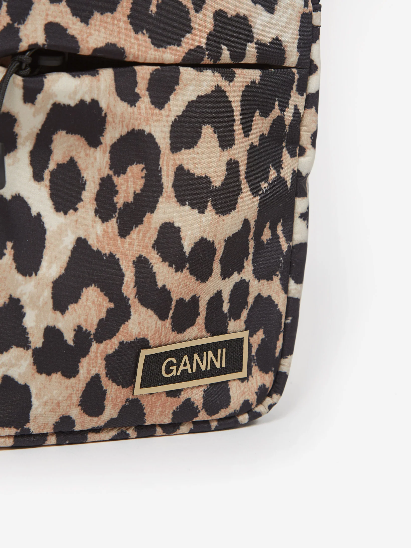Ganni Recycled Tech Mini Festival Bag - Leopard - Image 2