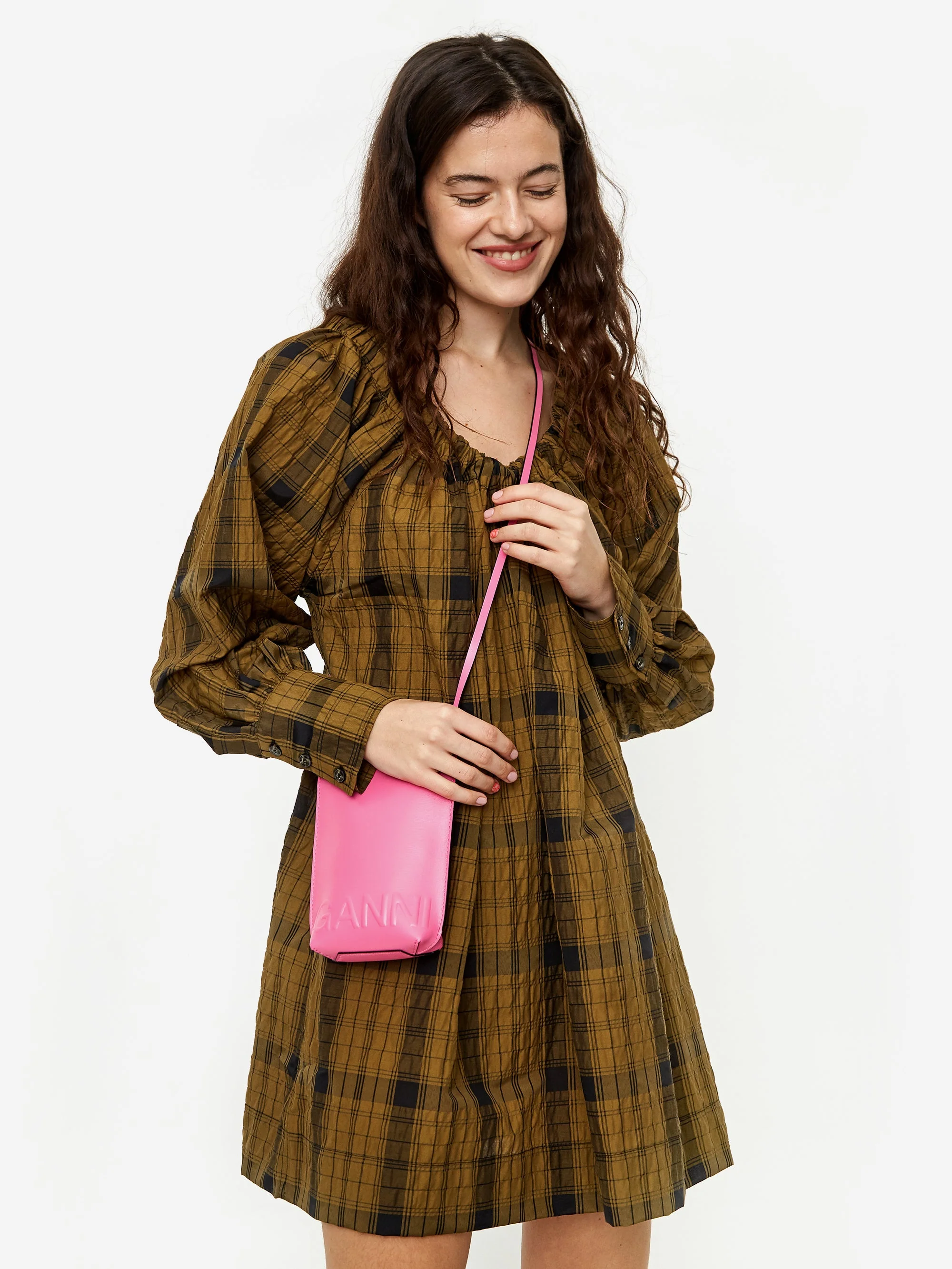 Ganni Small Crossbody Bag - Carmine Rose - Image 6